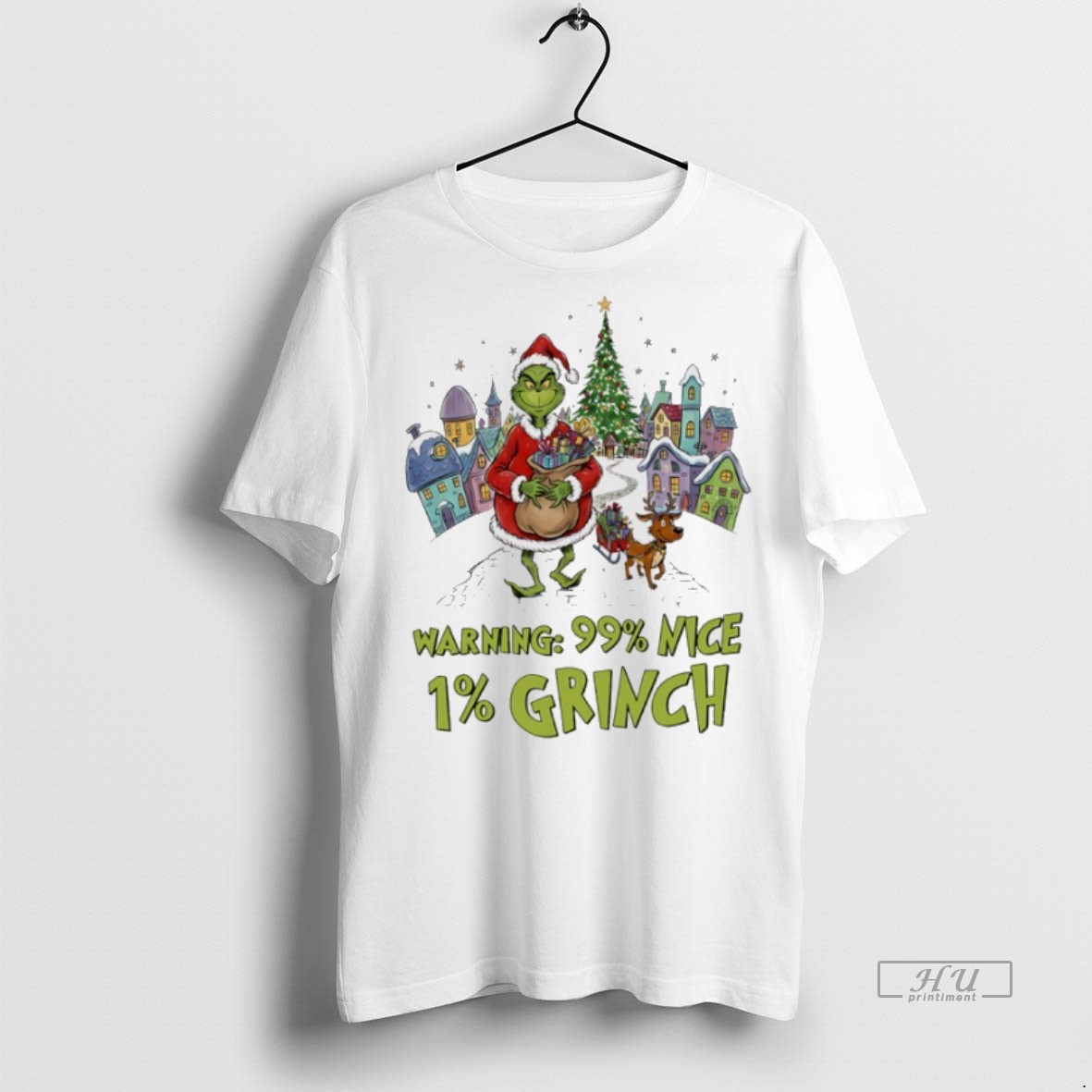 Officials Warning 99 Percent Nice 1 Percent Grinch Christmas Premium Tee Shirt Sweater Hoodie