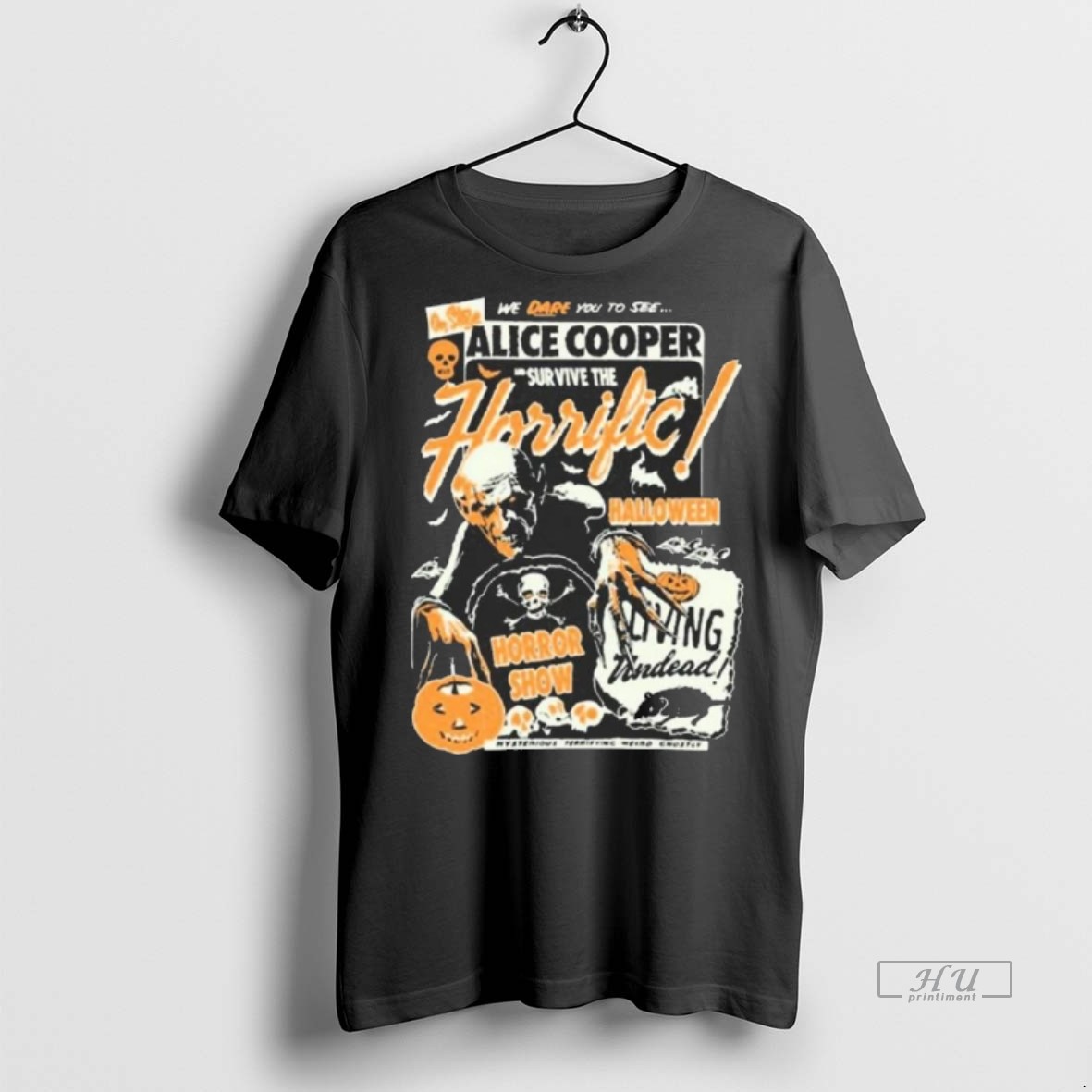 Officials We Dare You To See Alice Cooper And Survive The Horrific Halloween Horror Show 2025 Fanart Tee Shirt Sweater Hoodie