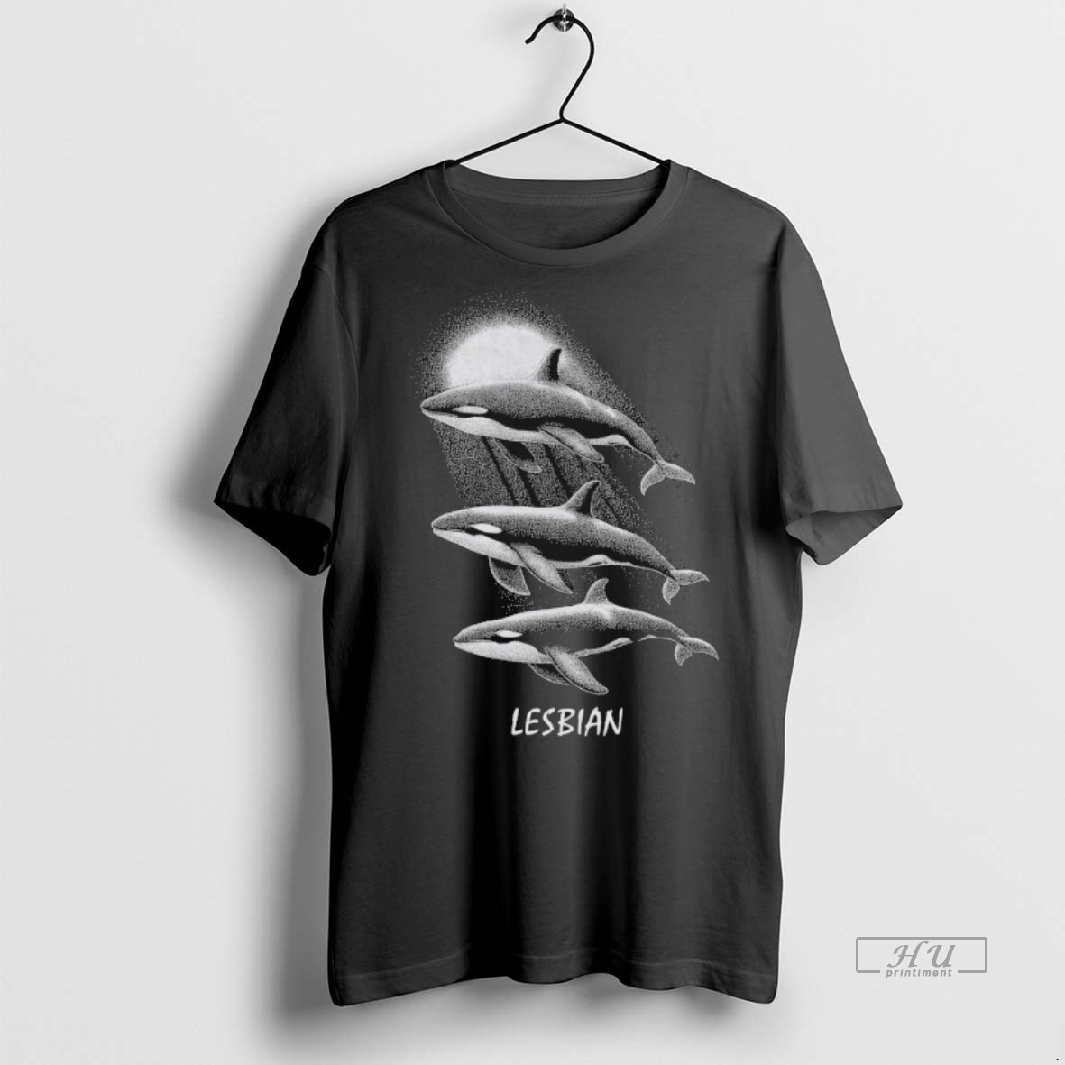 Officials Whales Swimming In The Moonlight Lesbian Tee Shirt Sweater Hoodie