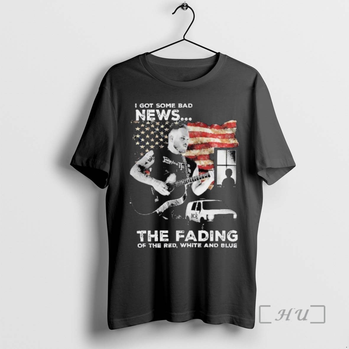 Officials Zach Bryan I Got Some Bad News The Fading Of The Red White And Blue Bad News In The Land Of The Free Tee Sweater Hoodie