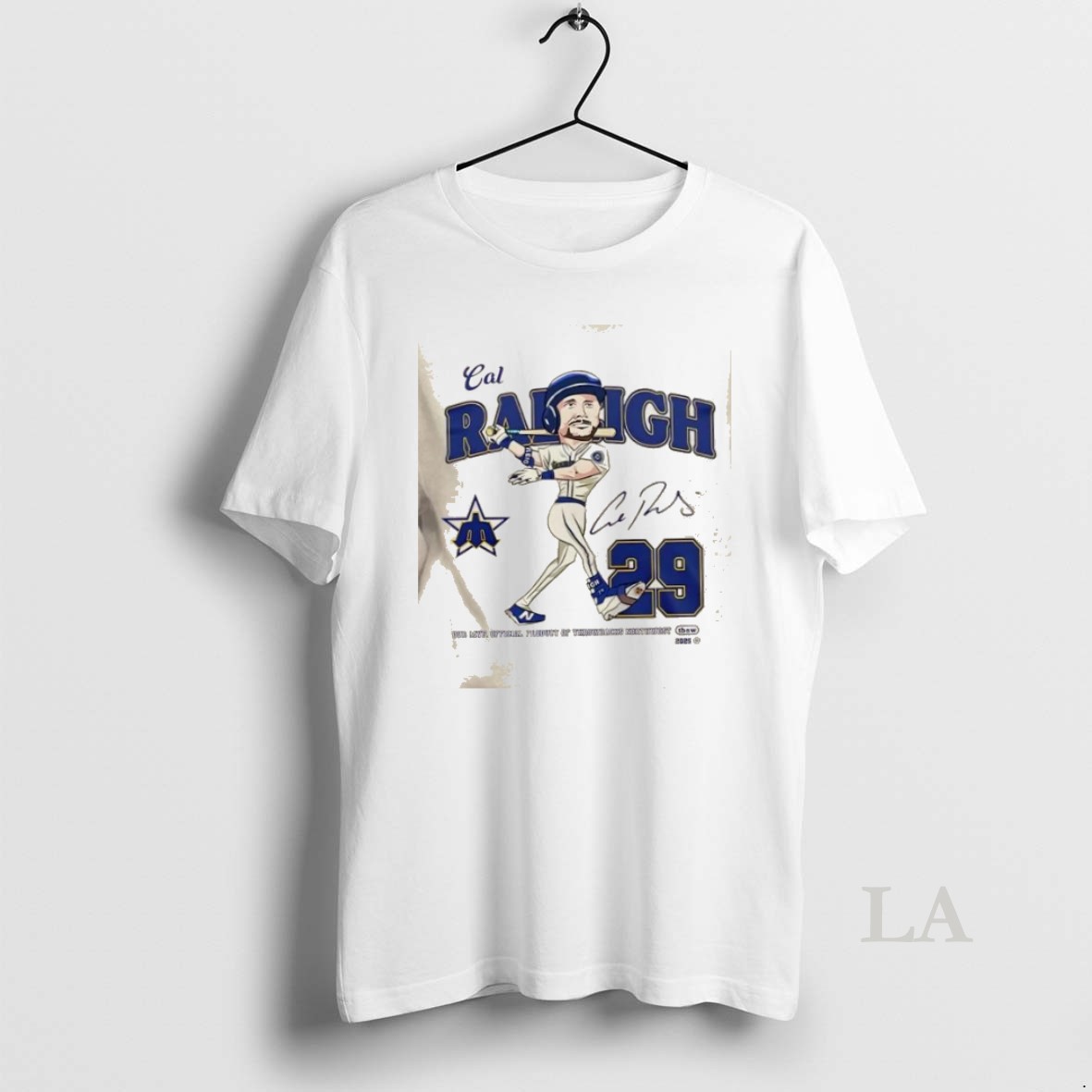 Original 2025 Cal Raleigh Mvp Seattle Mariners Baseball Signature 2 Sided Shirt