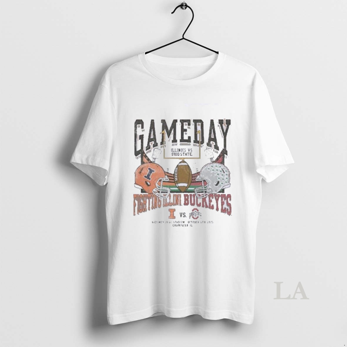 Original 2025 Gameday Football Illinois Fighting Illini Vs Ohio State Buckeyes Matchup Shirt