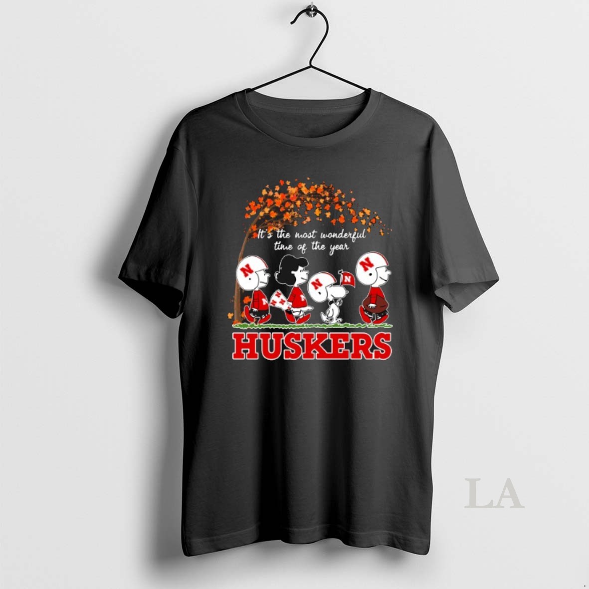 Original 2025 It S The Most Wonderful Time Of The Year Peanuts Characters X Nebraska Huskers Shirt