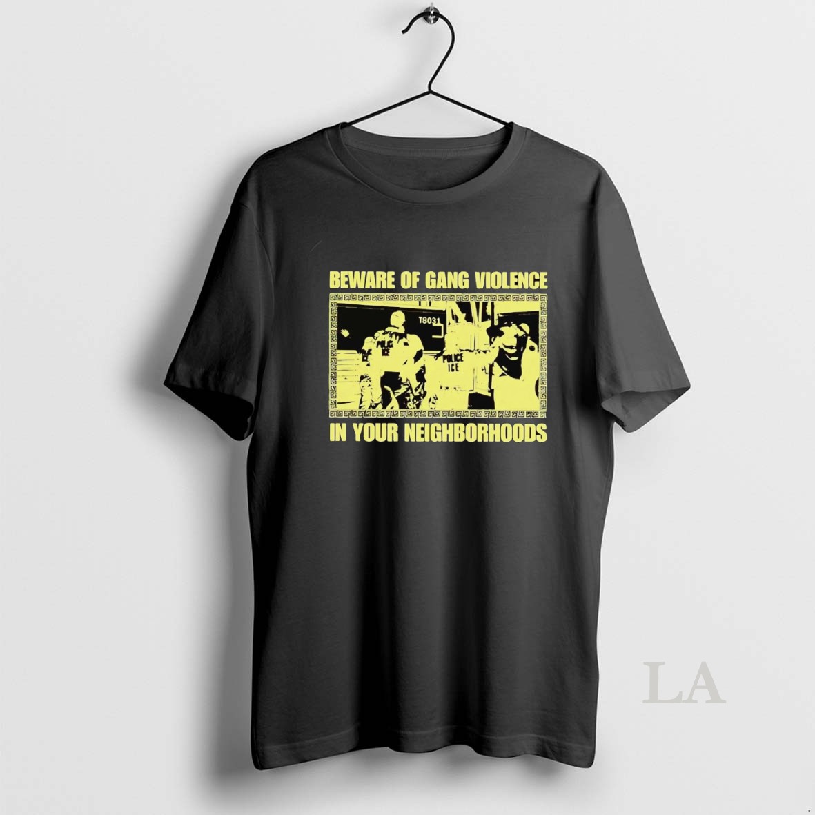 Original Abolish Ice Beware Of Gang Violence In Your Neighborhoods Shirt