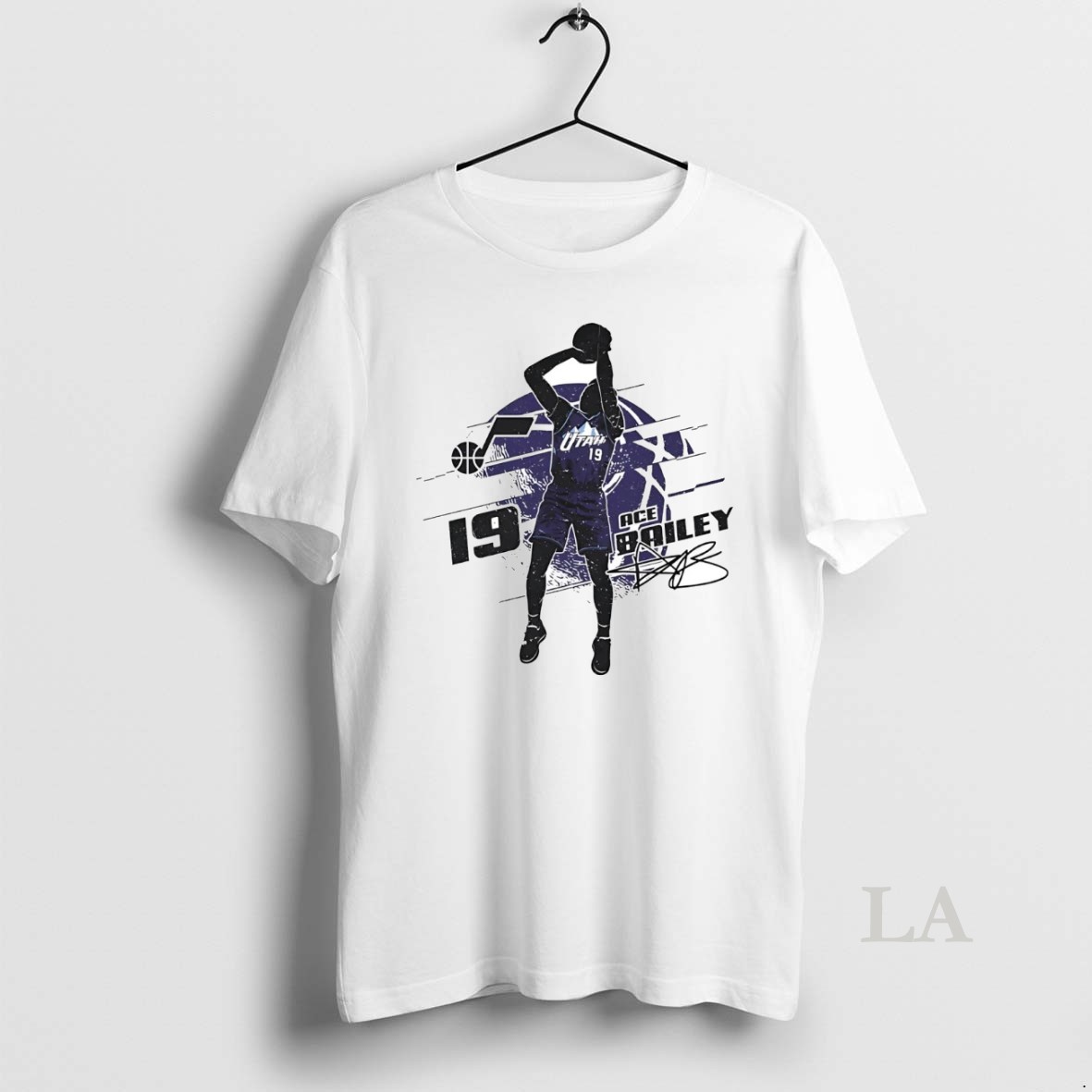 Original Ace Bailey Silhouette Jump Shot Utah Jazz Shirt