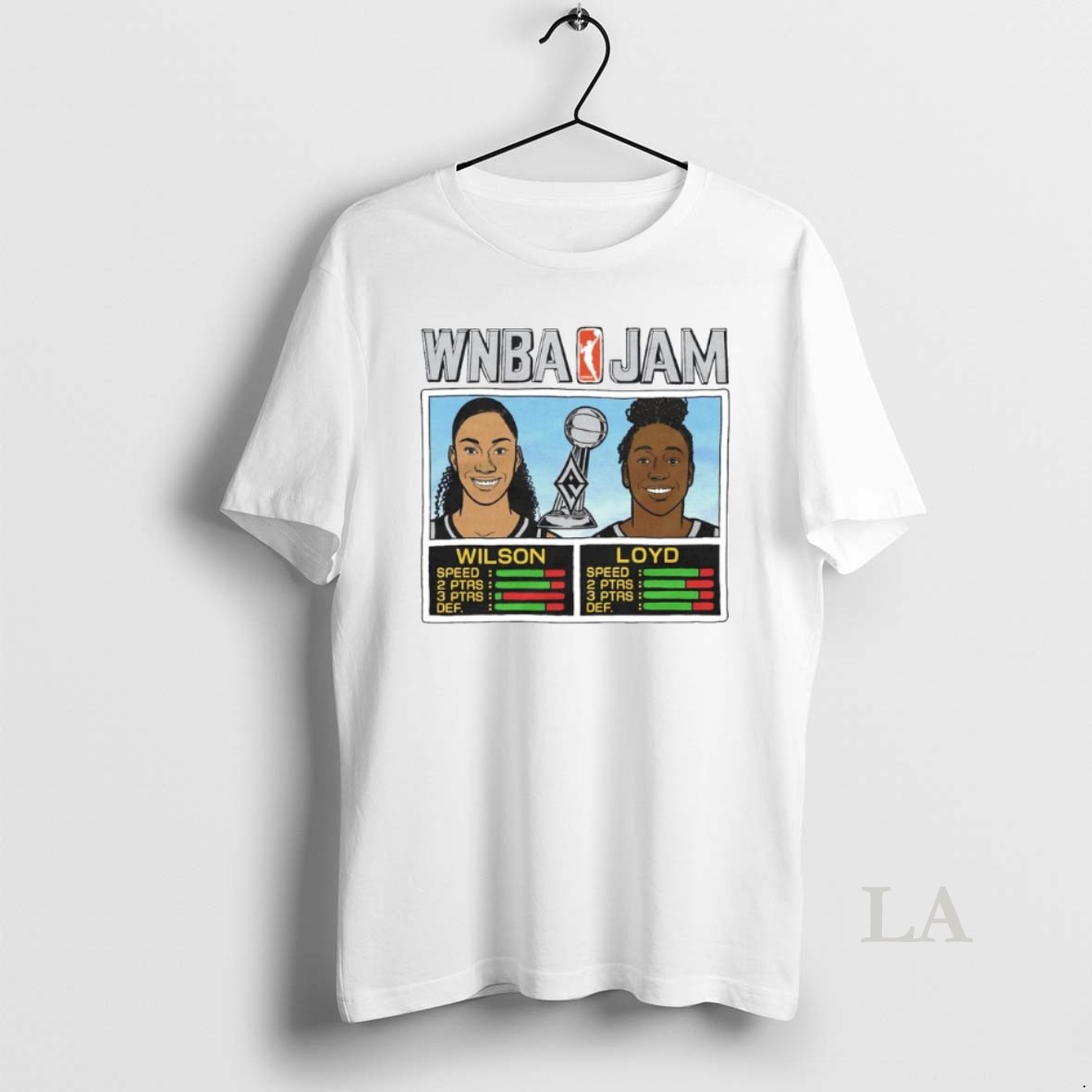 Original Aja Wilson And Jewell Loyd Wnba Jam Los Angeles Aces 2025 Champs Ornaments Shirt