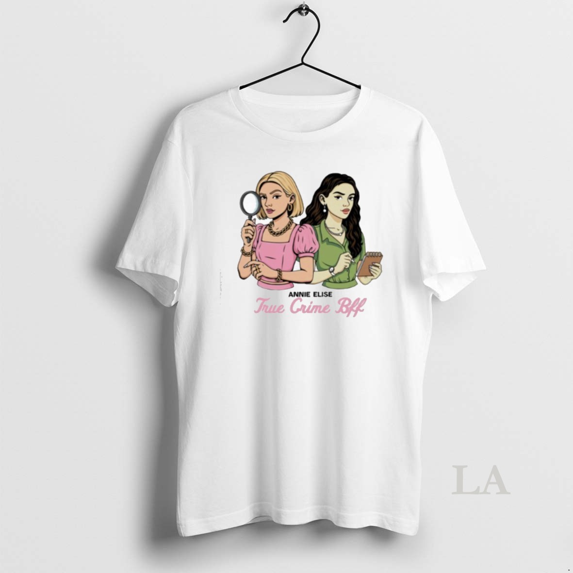 Original Annie Elise True Crime Bff Graphic Shirt