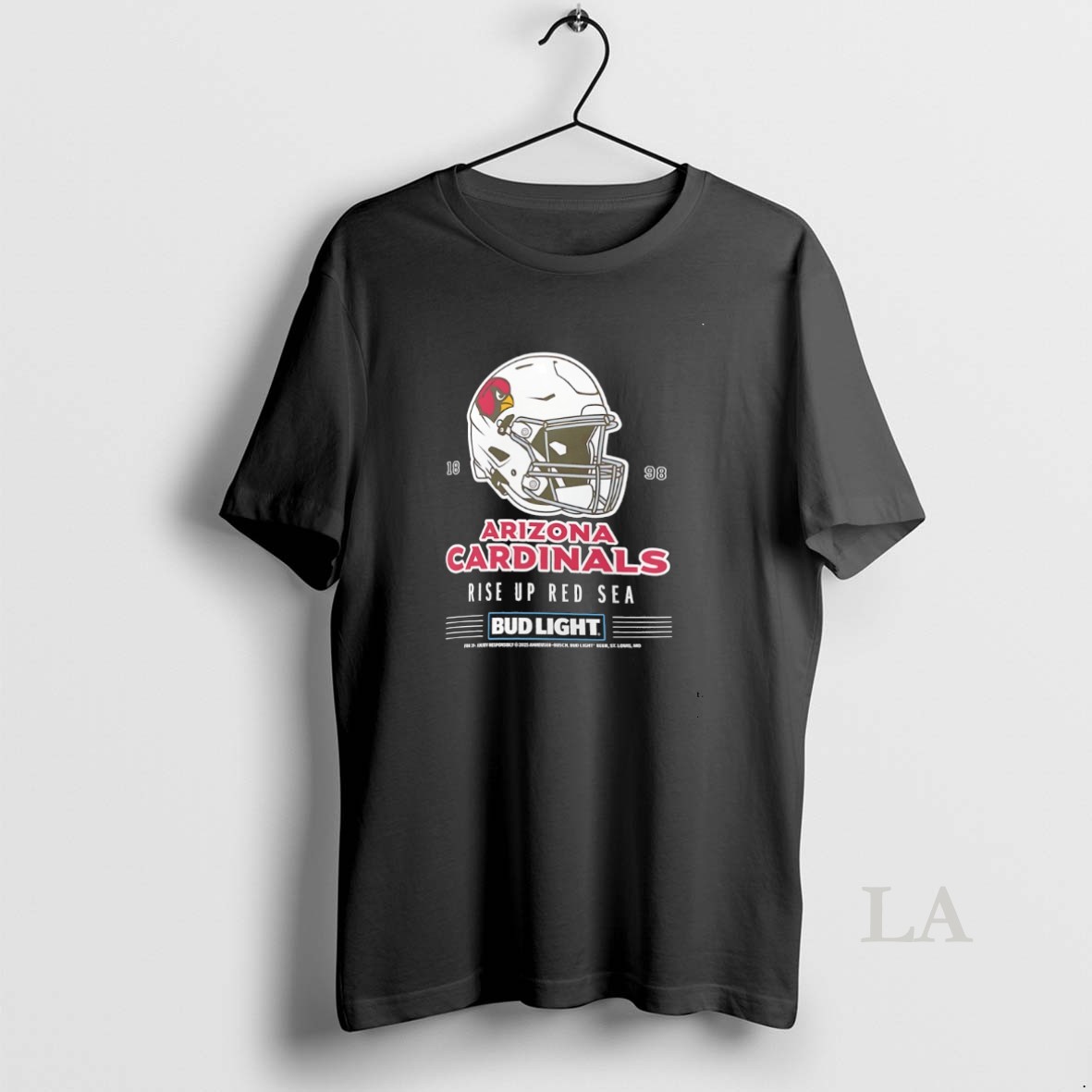 Original Arizona Cardinals Bud Light 1898 Rise Up Red Sea Football Helmet Shirt