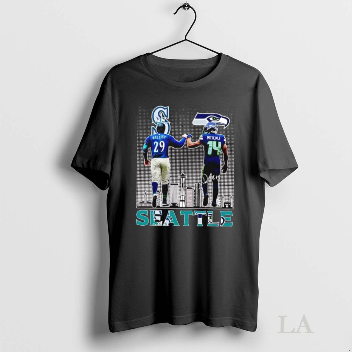 Original Athletes Of Dk Metcalf Seattle Seahawks Vs Trevone Boykin Seattle Mariners Signatures Shirt