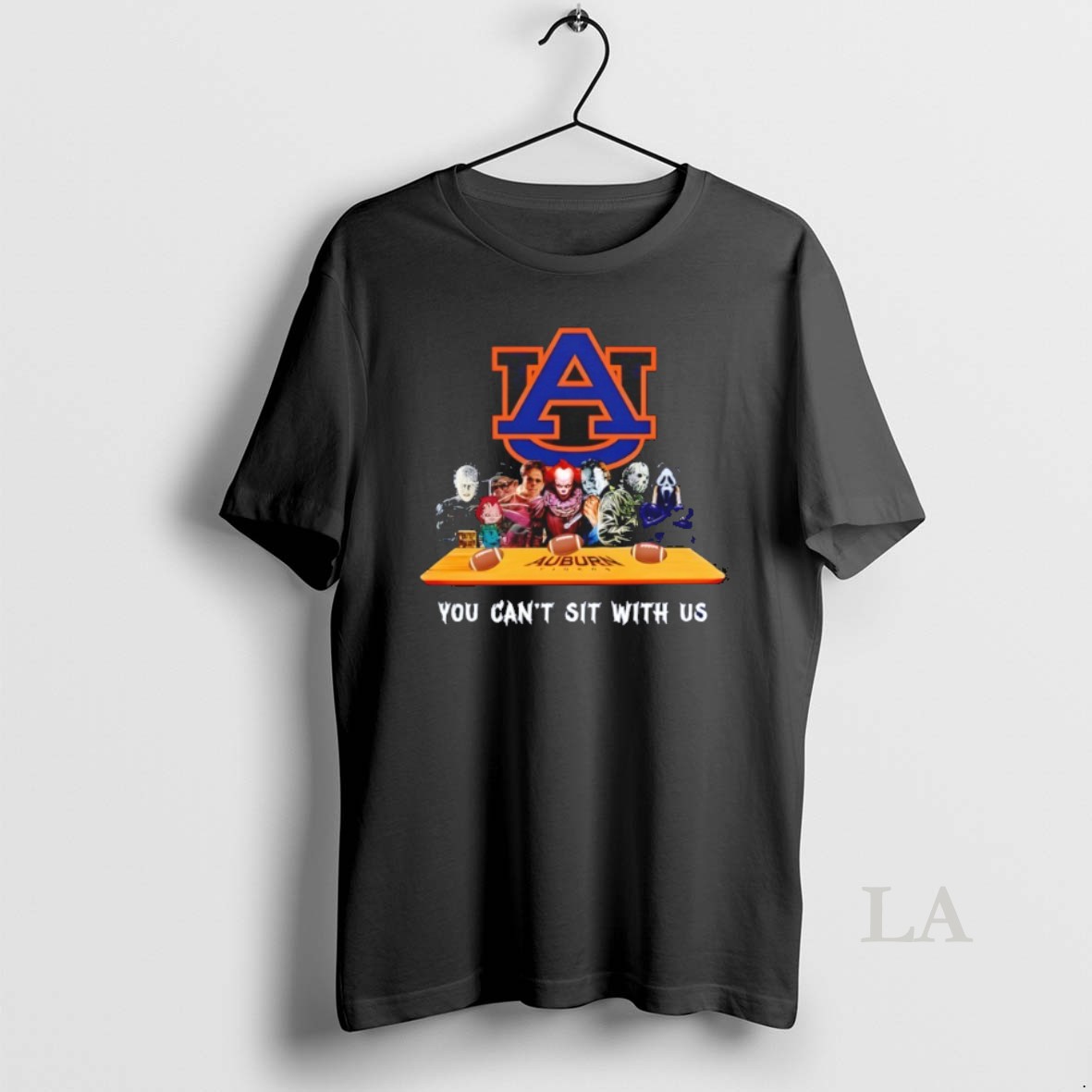 Original Auburn Tigers Horror Movie Characters You Cant Sit With Us Halloween Shirt