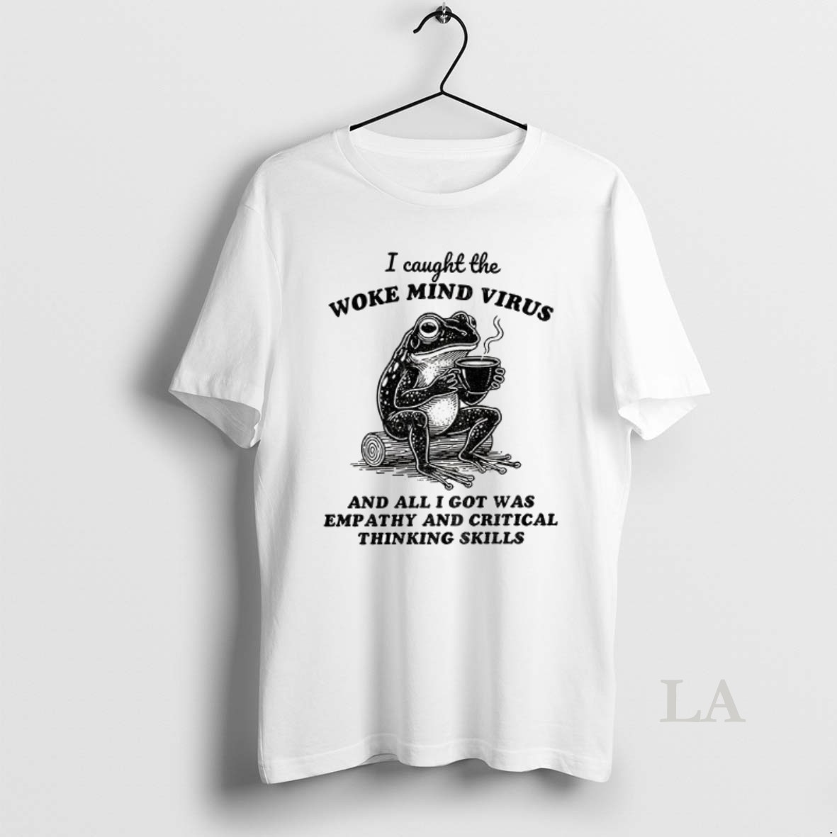 Original Awakened Thinking Virus Frog I Caught The Woke Mind Virus And All I Got Was Empathy Shirt
