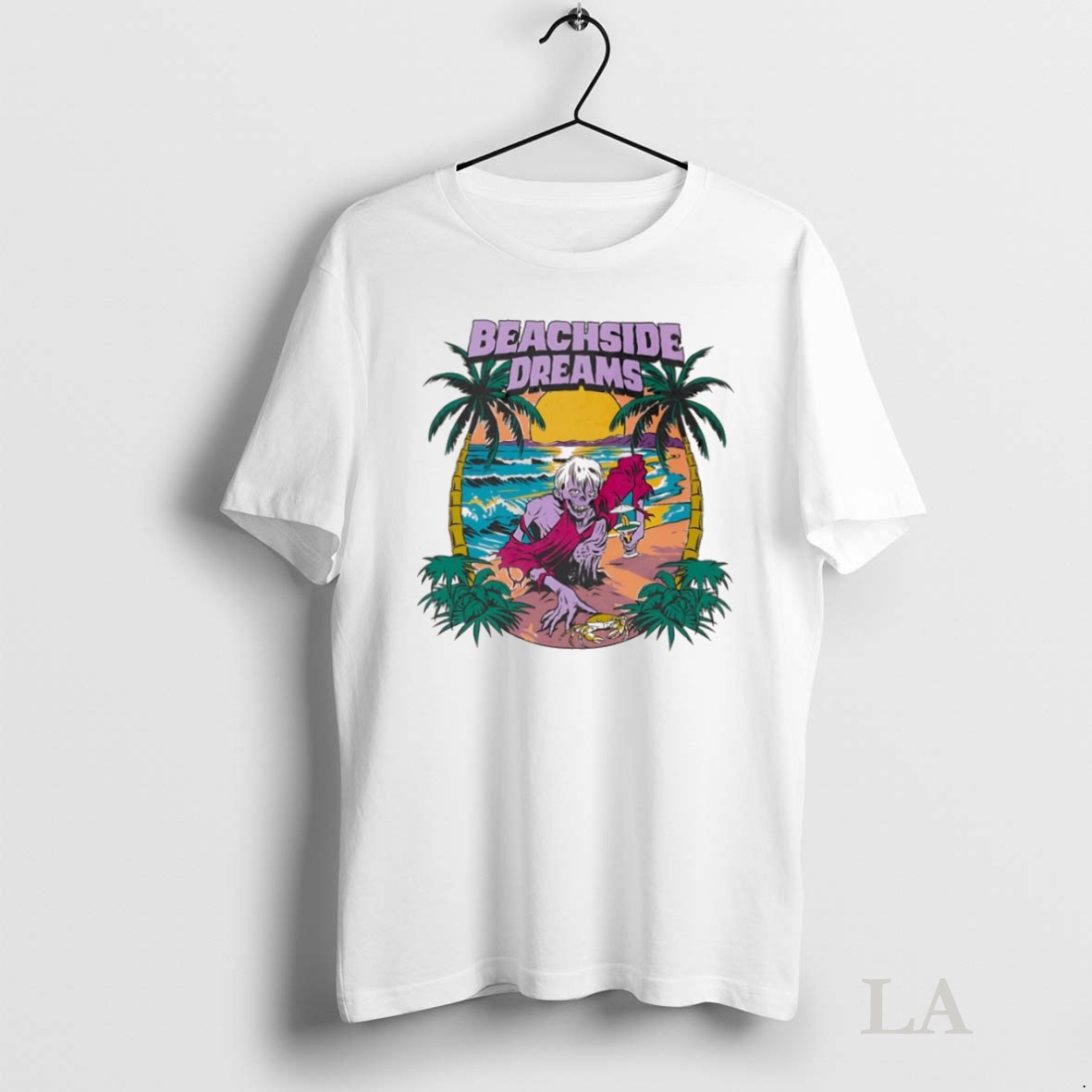 Original Beachside Dreams Zombie Ocean Graphic Shirt