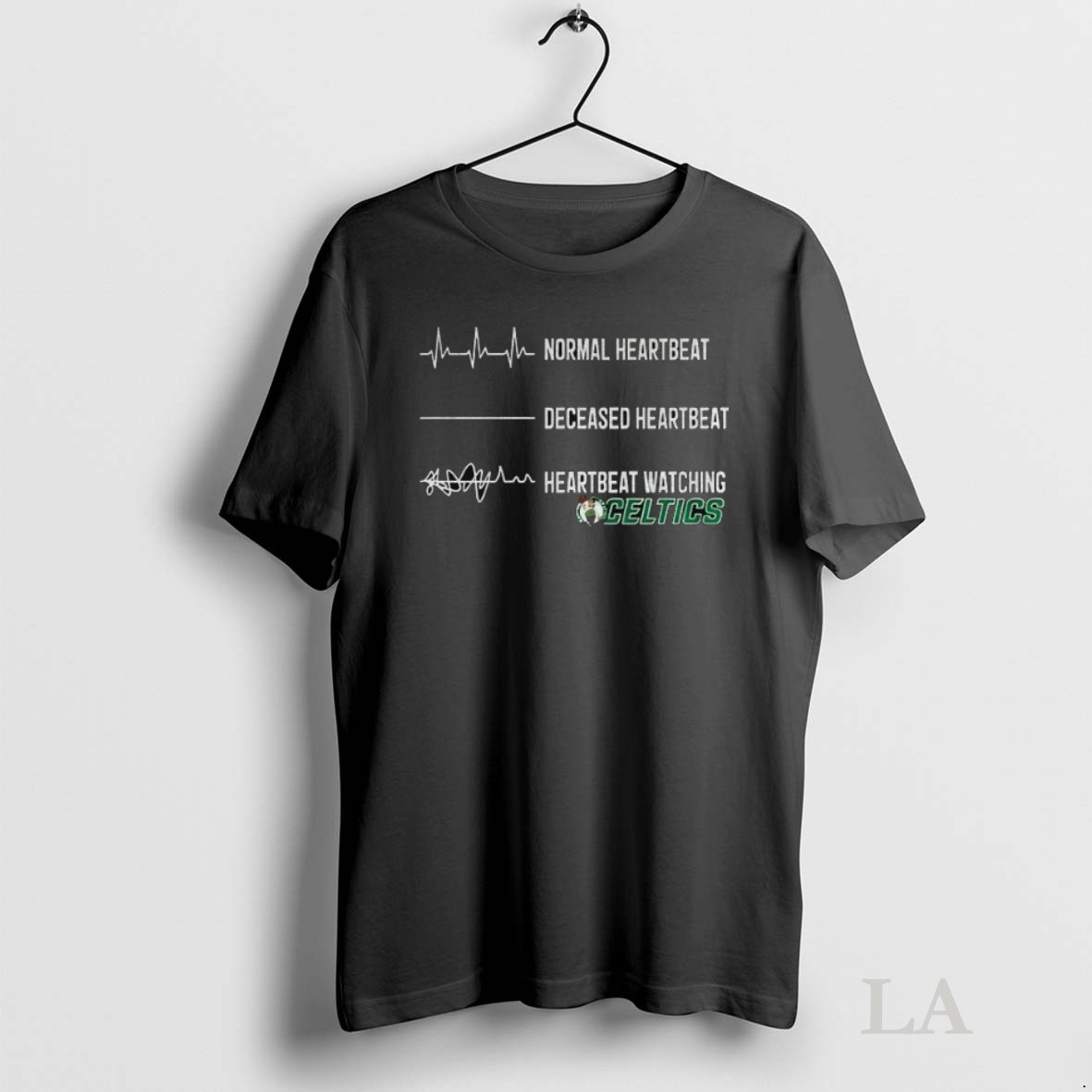 Original Boston Celtics Normal Heartbeat Deceased Heartbeat Heartbeat Watching Shirt