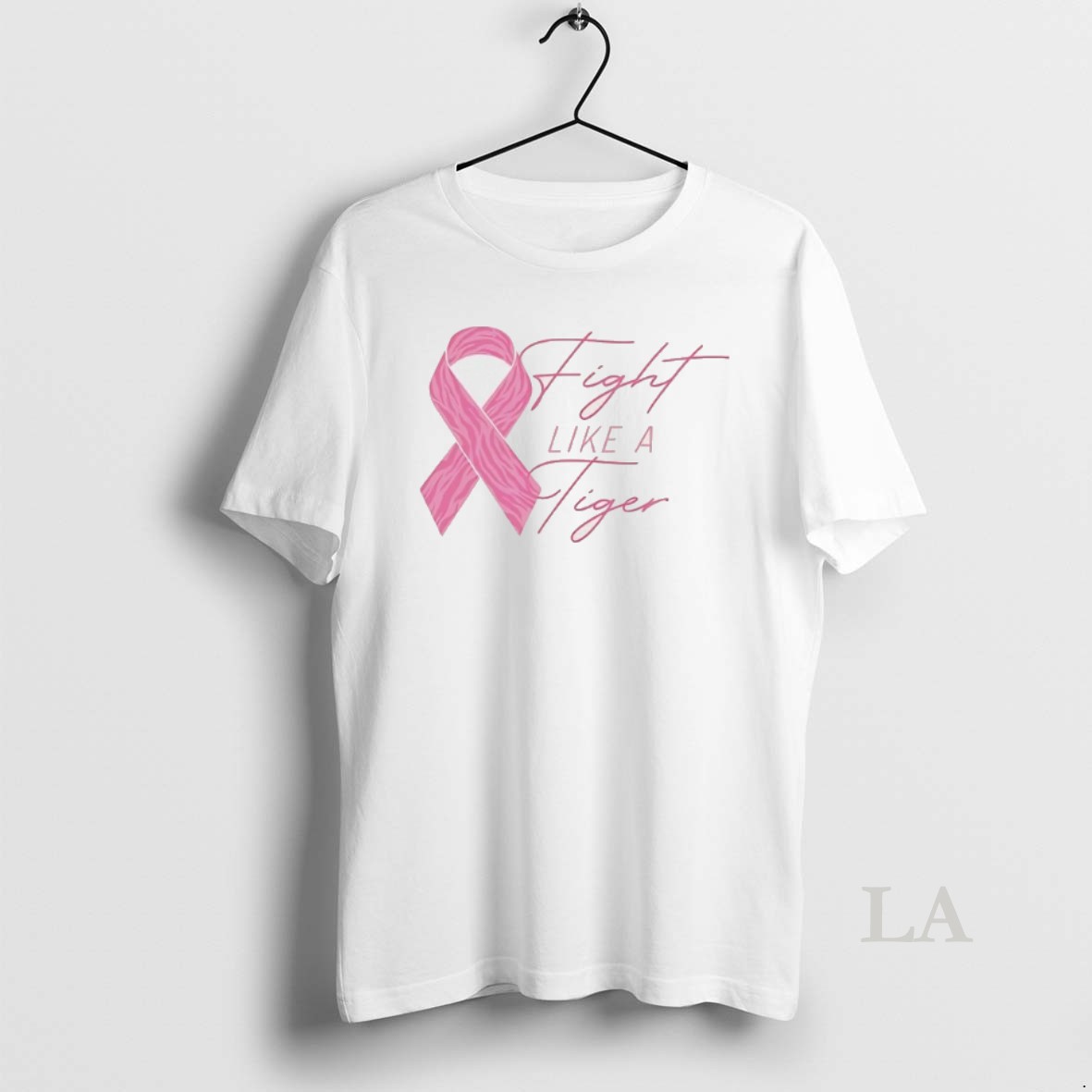 Original Breast Cancer Awareness Month Lsu Fight Like A Tiger Ribbon Shirt
