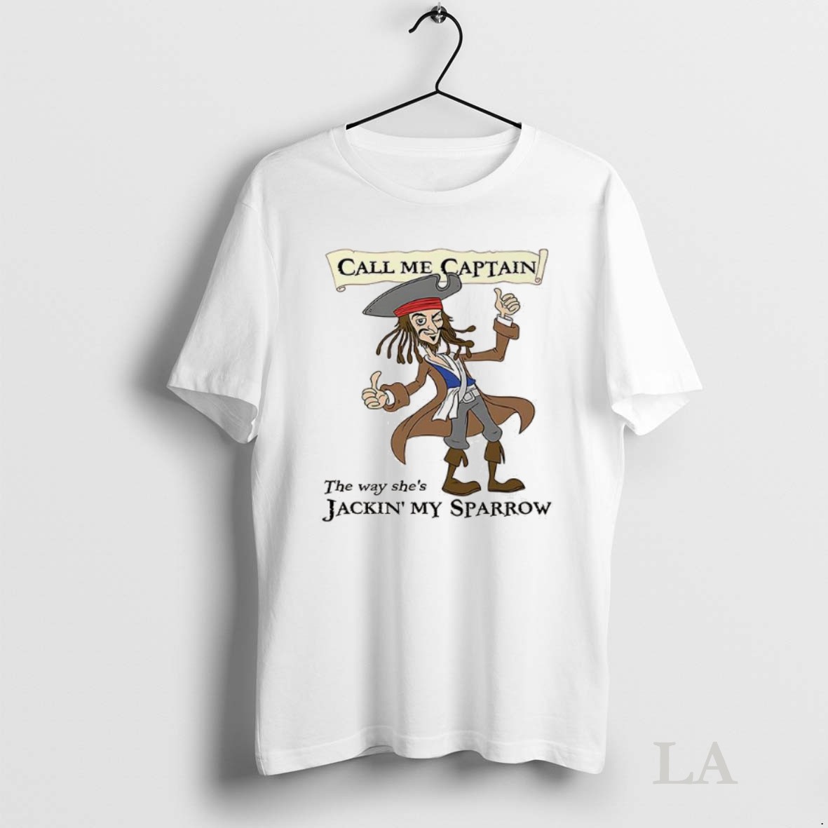 Original Call Me Captain The Way Shes Jackin My Sparrow Pirates Of The Caribbean Shirt
