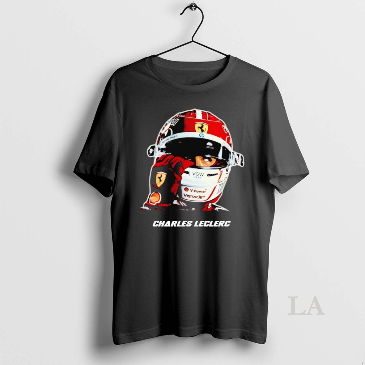 Original Charles Leclerc Big Head Helmet Shirt
