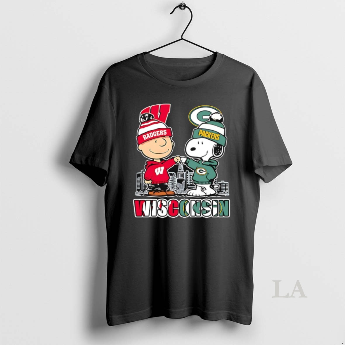 Original Charlie Brown And Snoopy X Wisconsin Badgers And Green Bay Packers Shirt