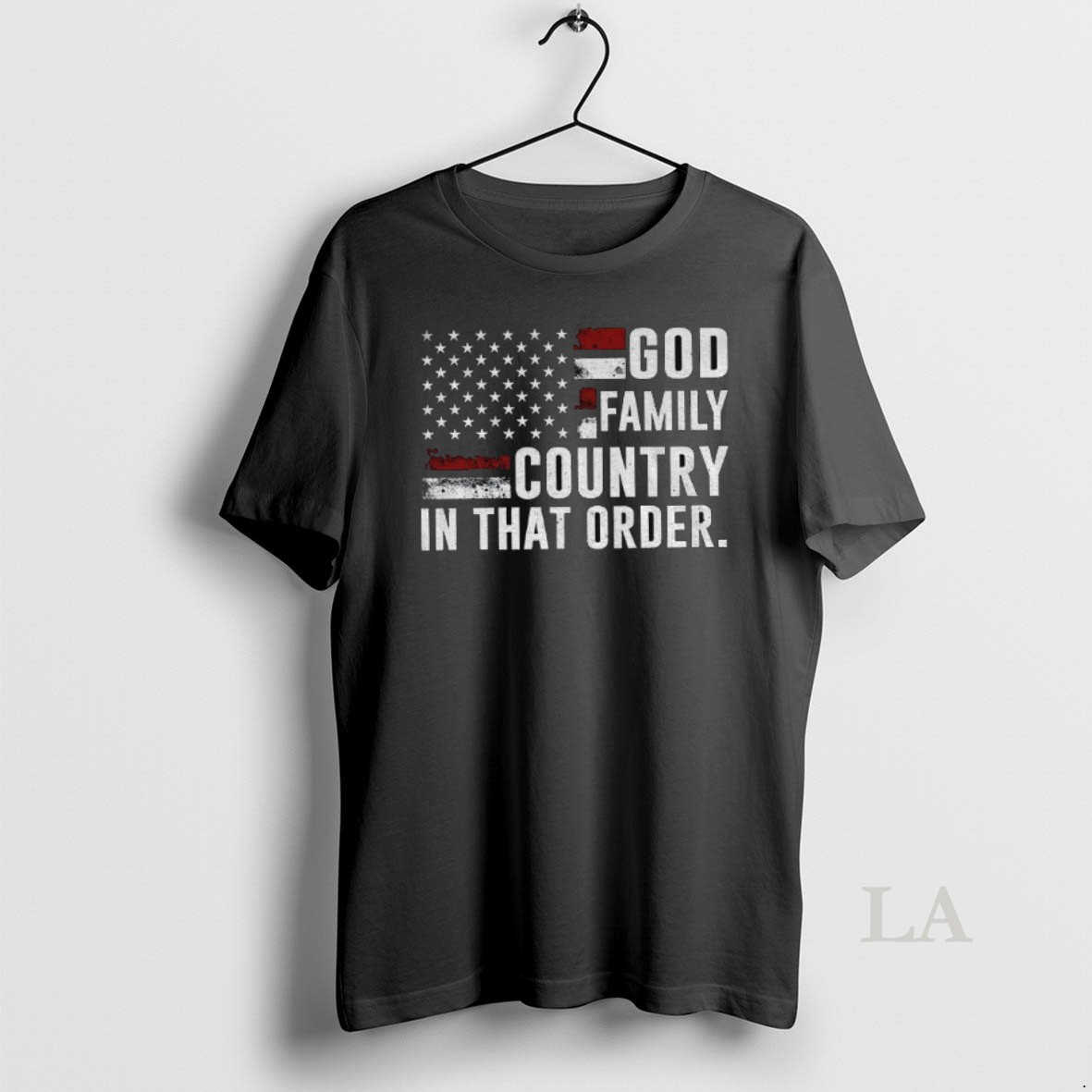 Original Charlie Kirk God Family Country In That Order American Flag Shirt
