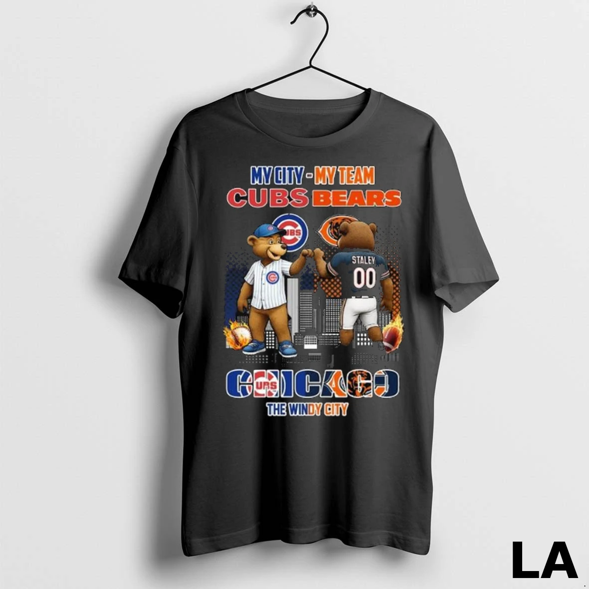 Original Chicago The Windy City My City My Team Cubs And Bears Mascot 2025 Long Sleve Shirt