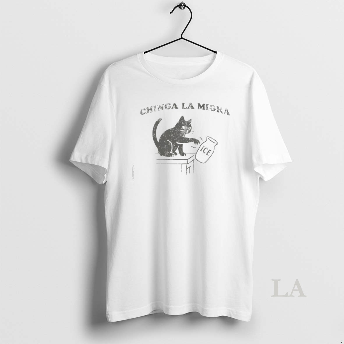 Original Chinga La Migra Ice Black Cat Shirt