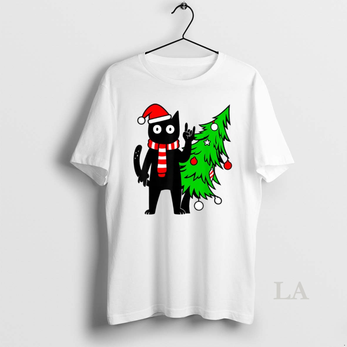 Original Christmas Cat Black Cat Tree Shirt