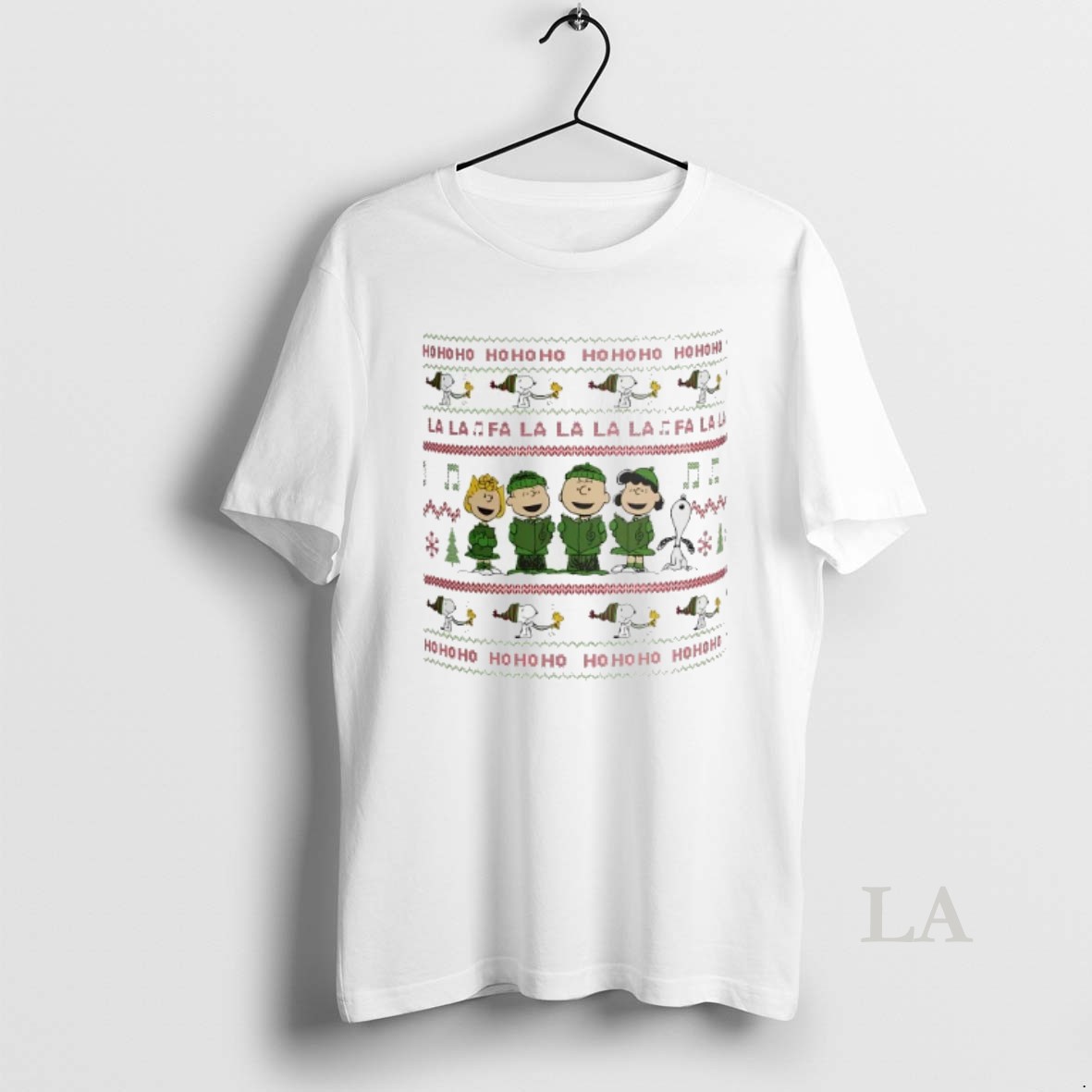 Original Christmas Peanuts Gang Holiday Choir Two Tone Shirt