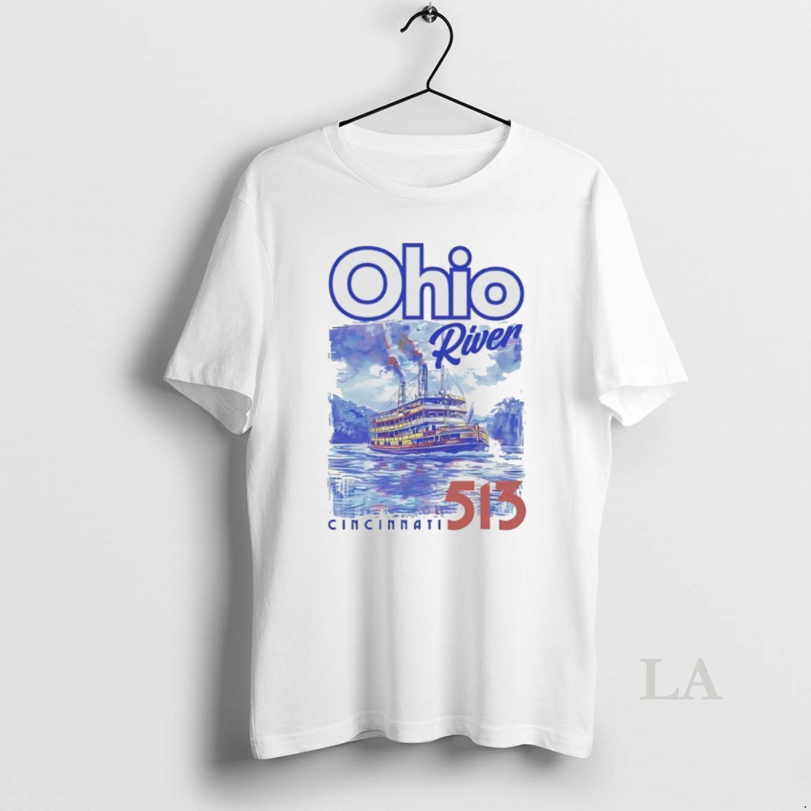 Original Cincinnati 513 Ohio River Watercolor Shirt