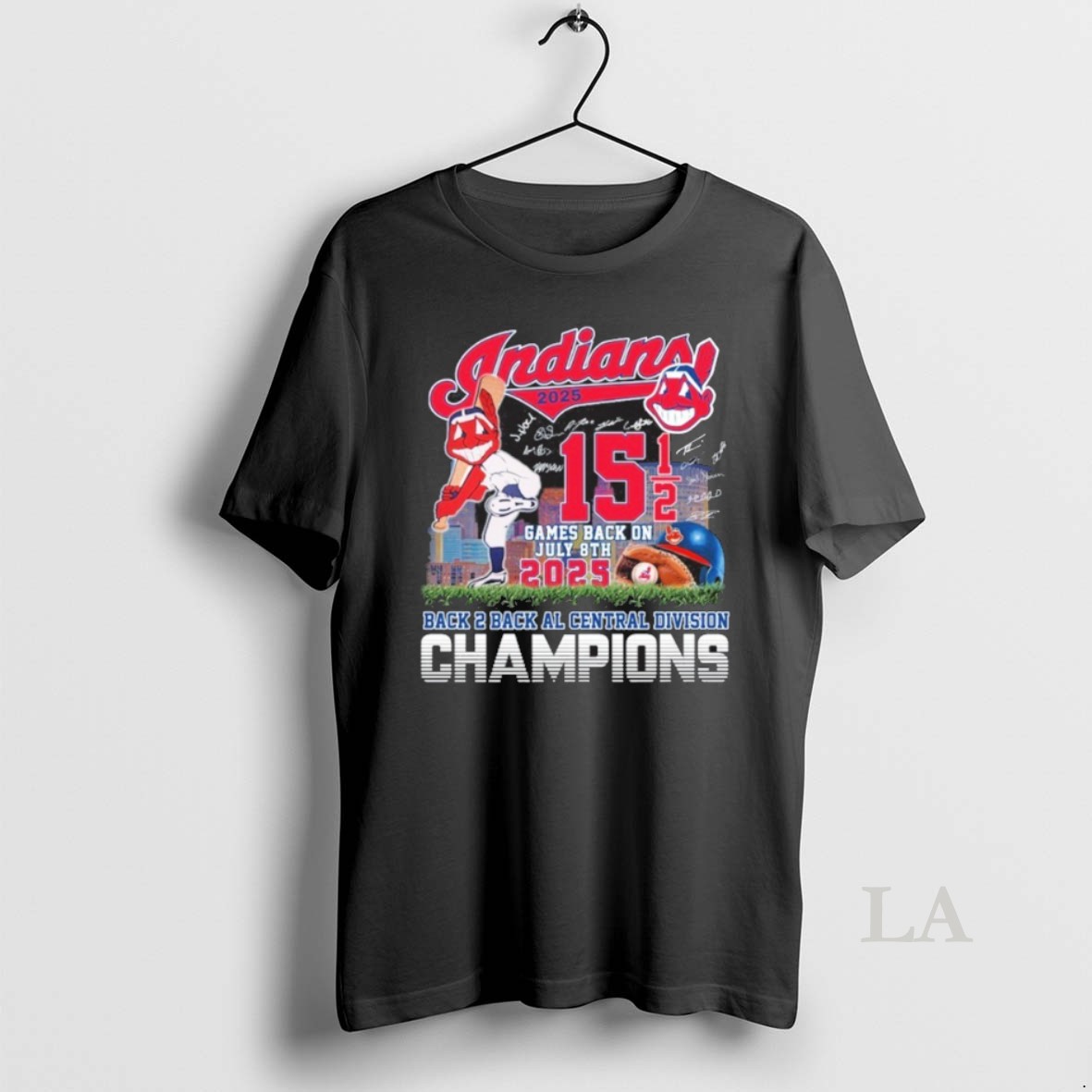 Original Cleveland Guardians 15 Games Back In July 8th 2025 Al Central Champions Shirt 2
