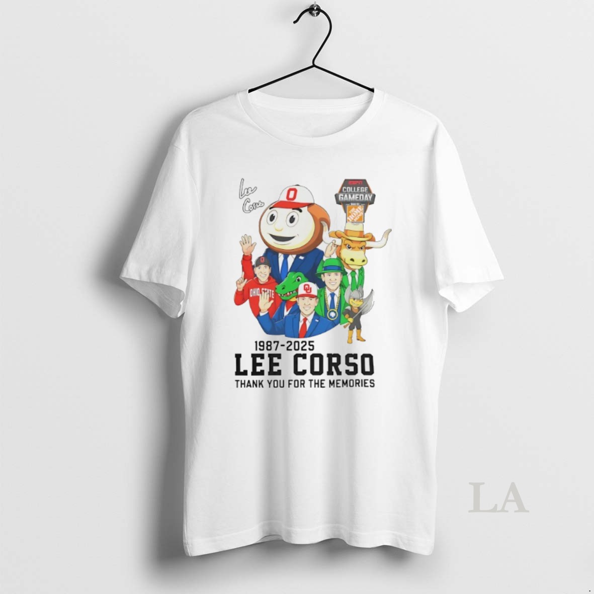 Original Coach Lee Corso 1987 2025 Thank You For The Memories Shirt