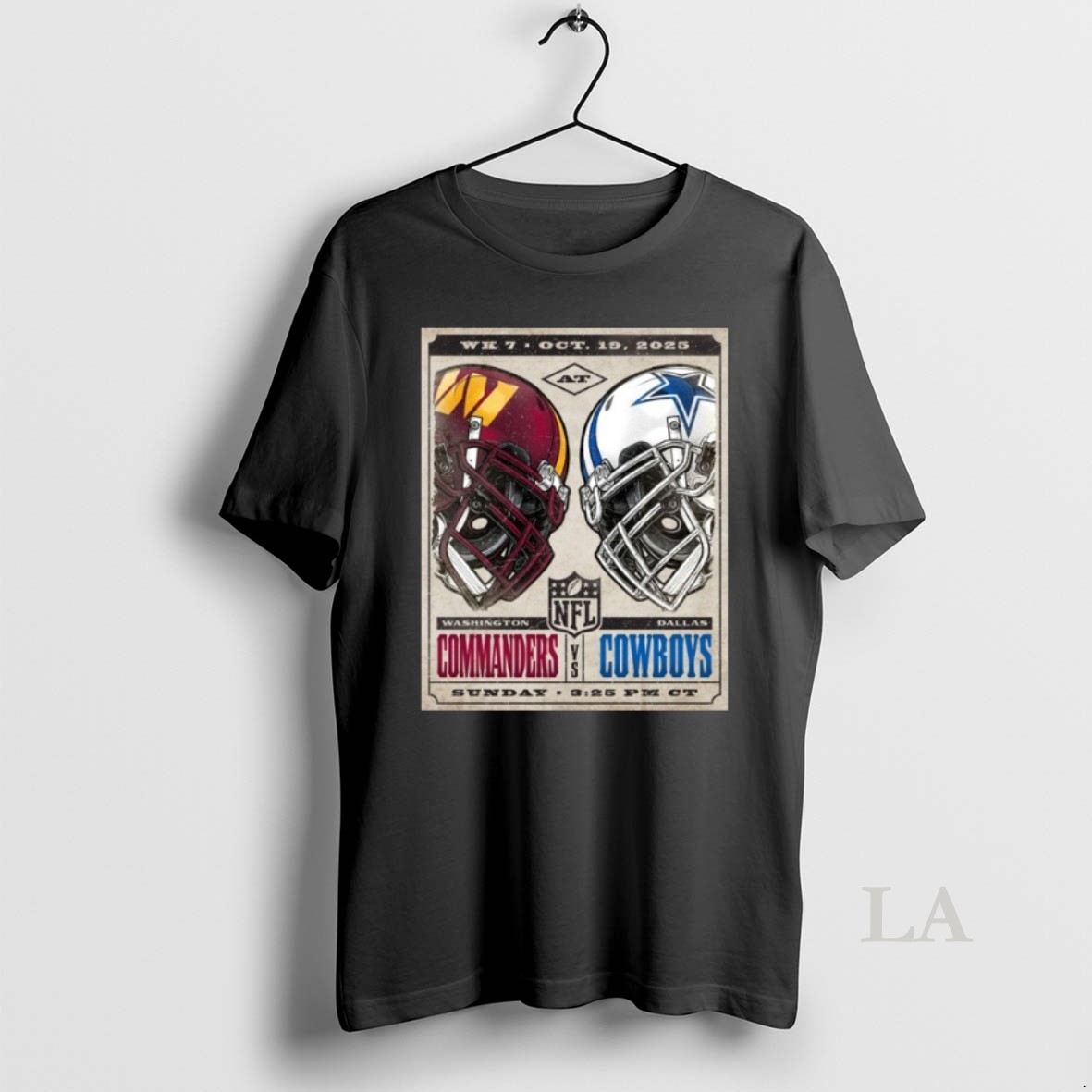 Original Commanders Vs Cowboys 2025 Gameday Matchup Week 7 Shirt 2