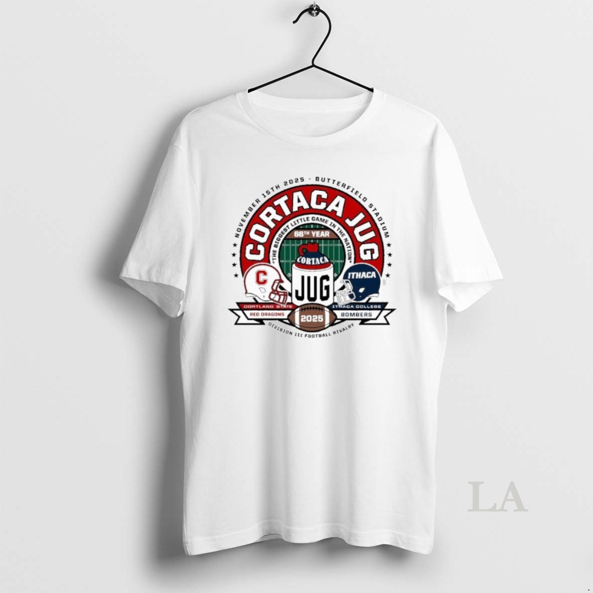 Original Cortland State Vs Ithaca 2025 Cortaca Jug Diii Football Rivalry Shirt 2
