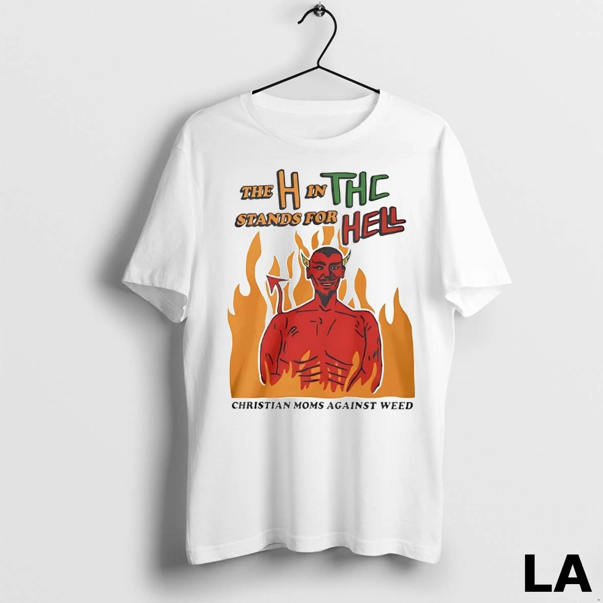 Original Devil The H In The Stands For Hell Christian Moms Against Weed Shirt