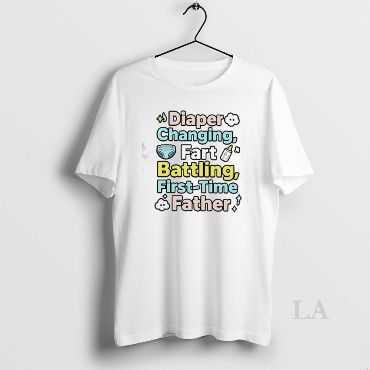 Original Diaper Changing Fart Battling First Time Father Shirt