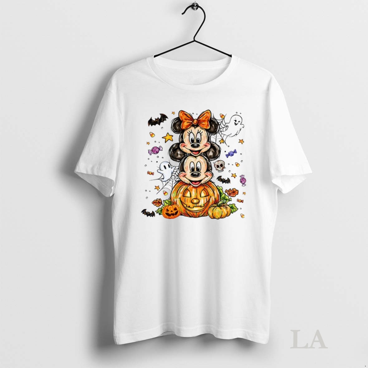 Original Disney Mickey Mouse Pumpkin Ghost Halloween Shirt
