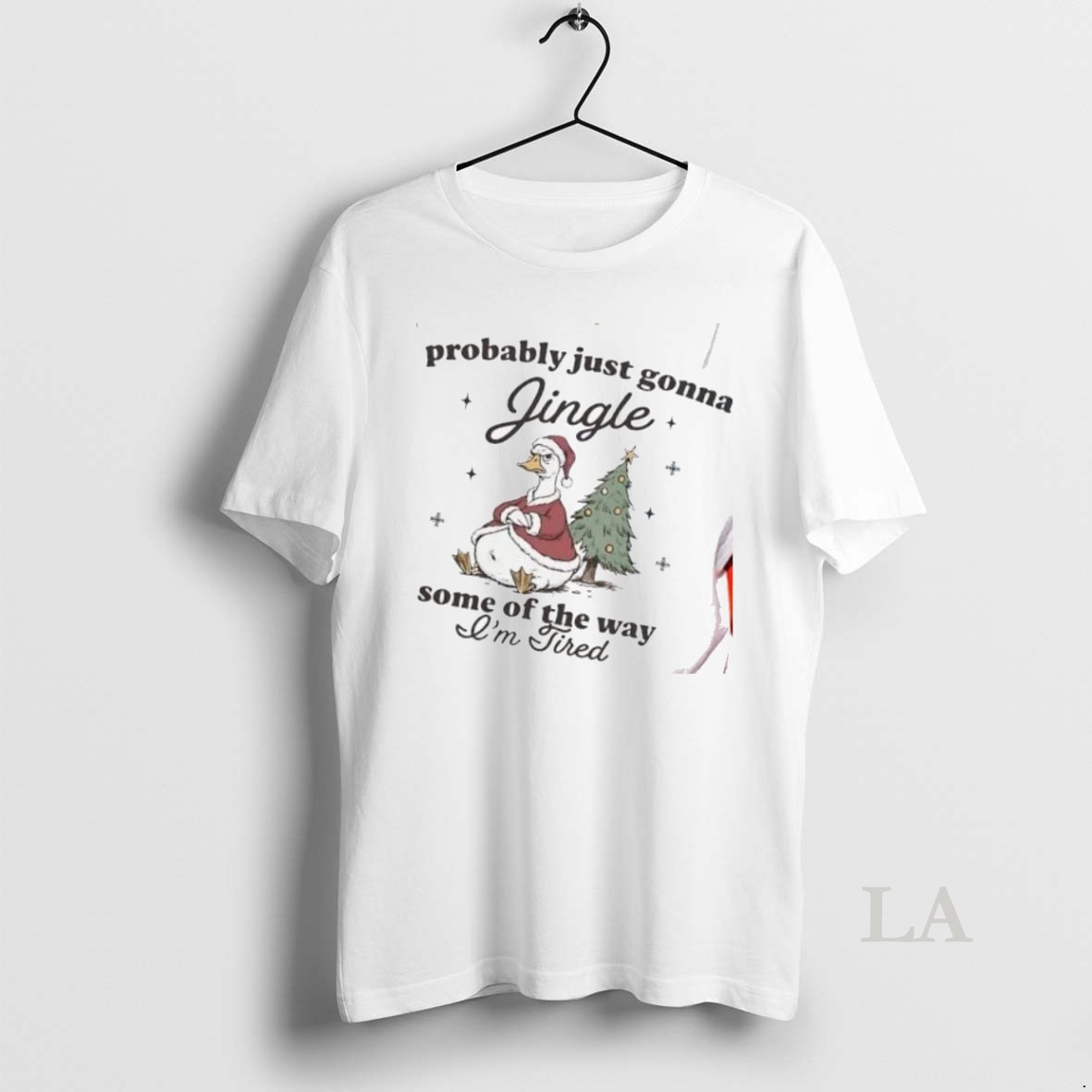 Original Duck Probably Just Gonna Jingle Some Of The Way Im Tired Christmas Shirt