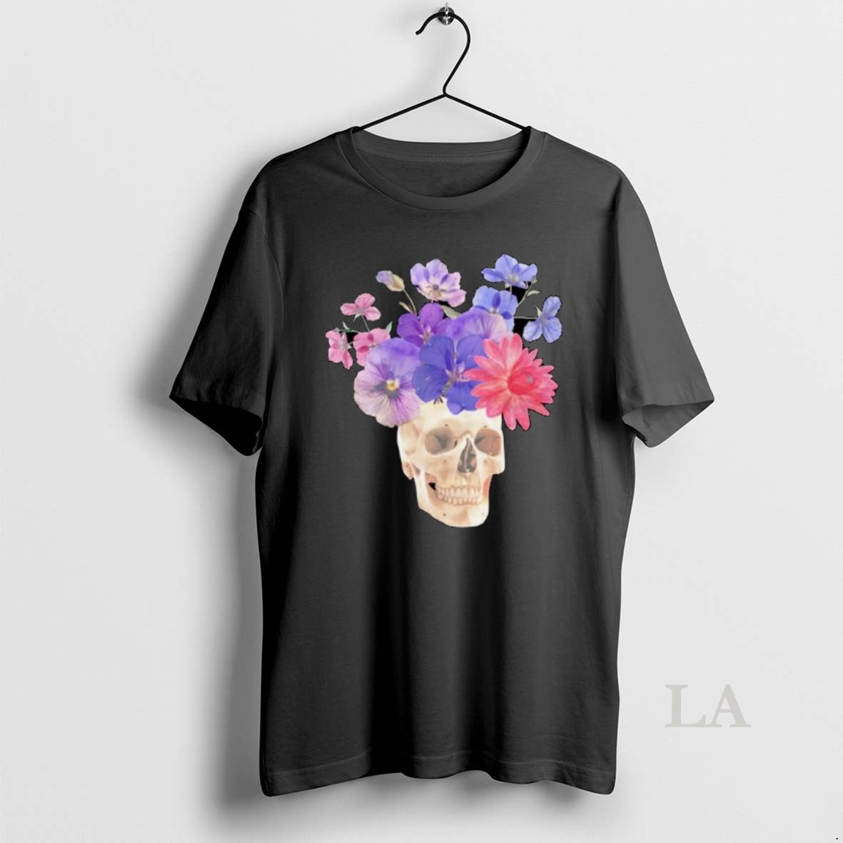 Original Floral Skull Collage Ornaments Shirt
