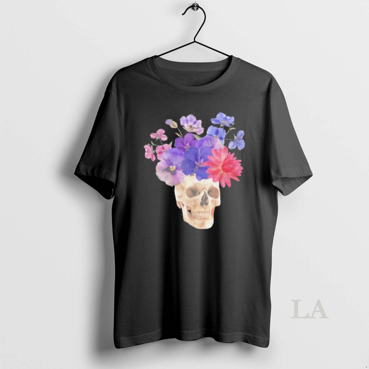 Original Floral Skull Collage Shirt