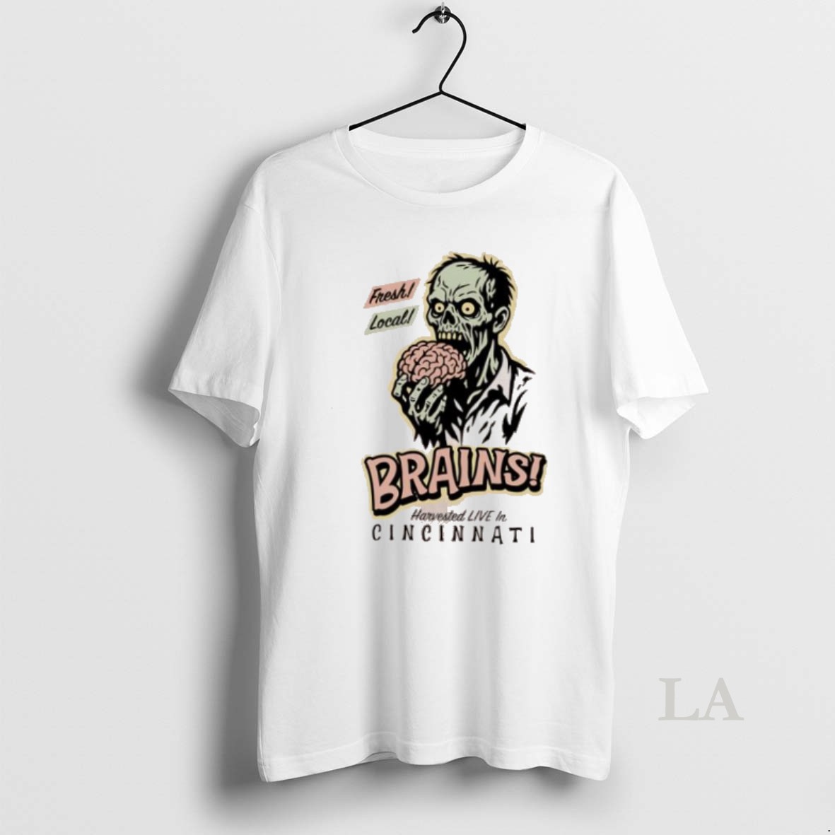 Original Fresh Local Brains Harvested Live In Cincinnati Monster Shirt