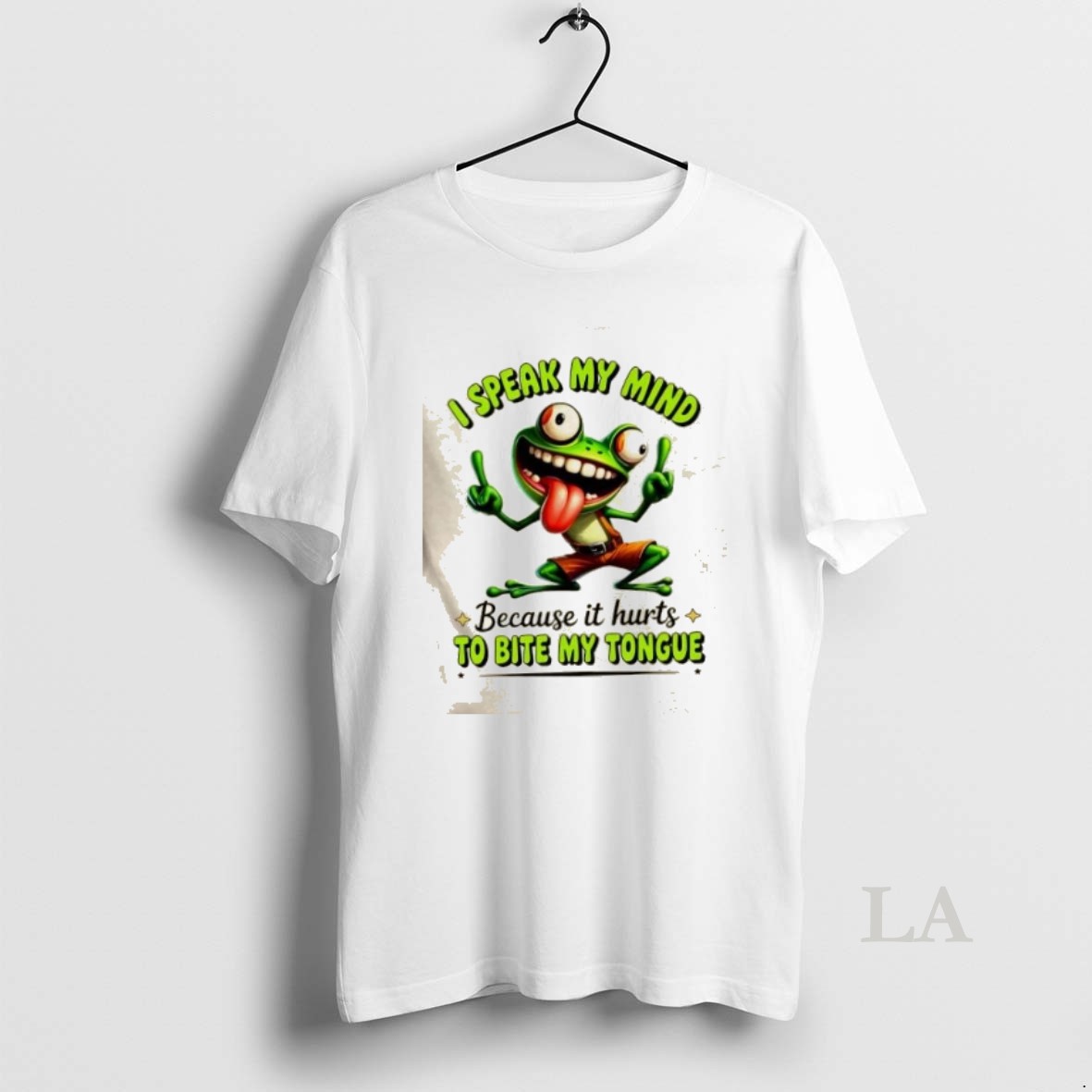 Original Frog I Speak My Mind Because It Hurts To Bite My Tongue Shirt
