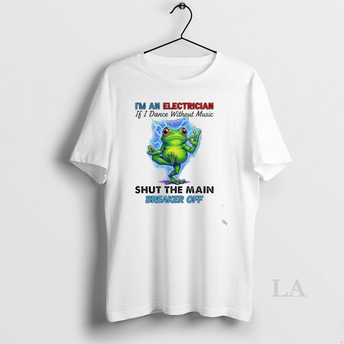 Original Frog Yoga Im An Electrician If I Dance Without Music Shut The Main Breaker Off Shirt