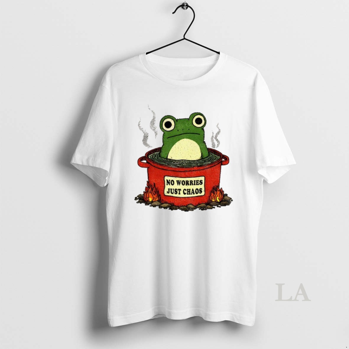 Original Frog No Worries Just Chaos Funny Meme Shirt