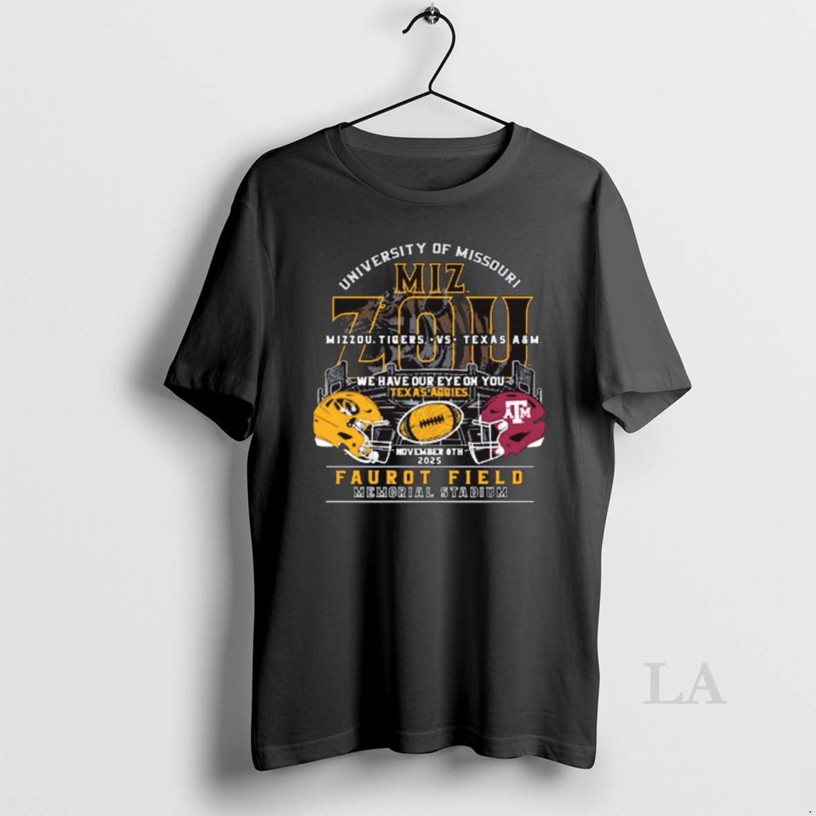 Original Game Day Mizzou Tigers Vs Texas Am Aggies Nov 8th 2025 Faurot Field Memorial Stadium Shirt