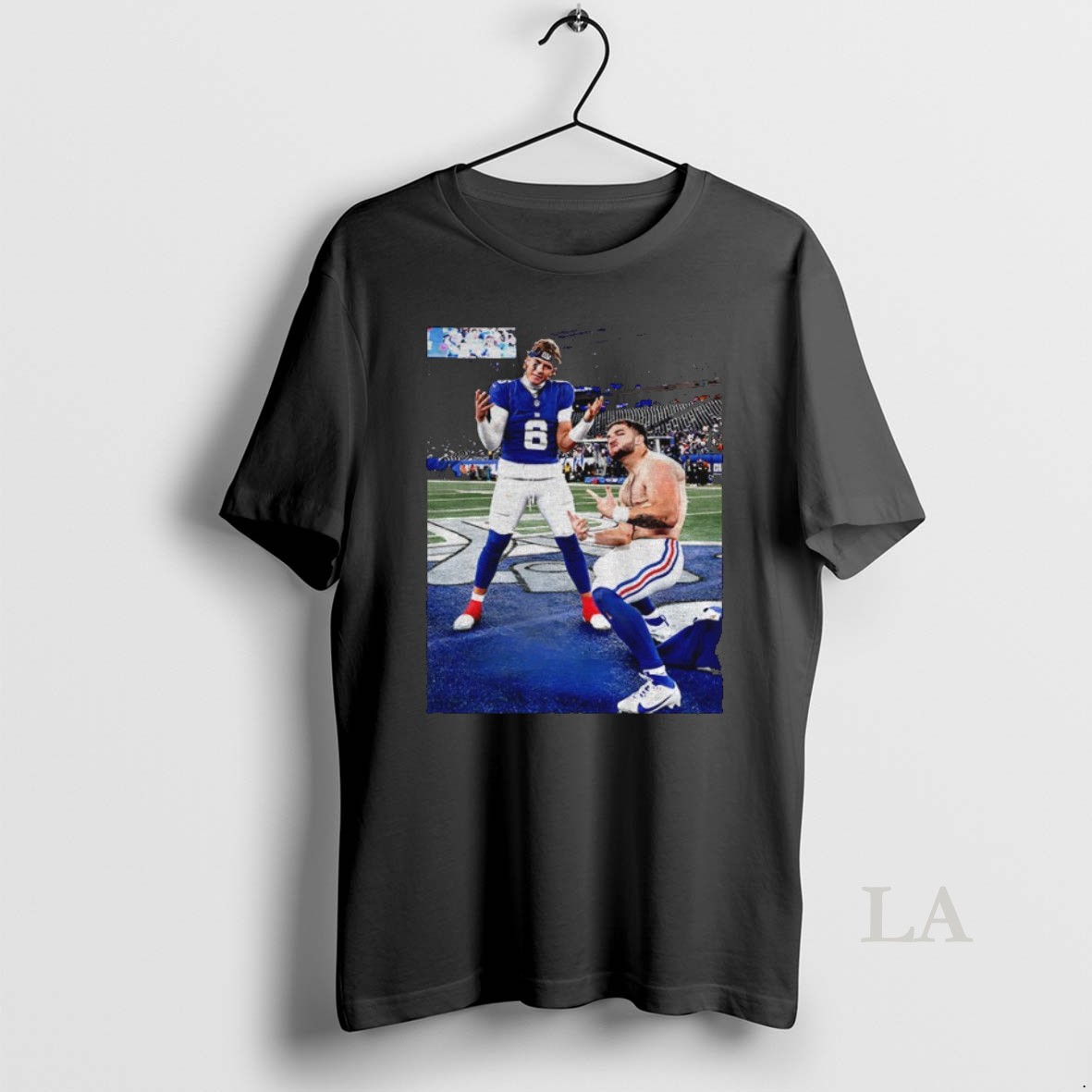 Original Giants Jaxson Dart Cam Skattebo Celebration Pose Nfl 2025 Ny Giants Shirt