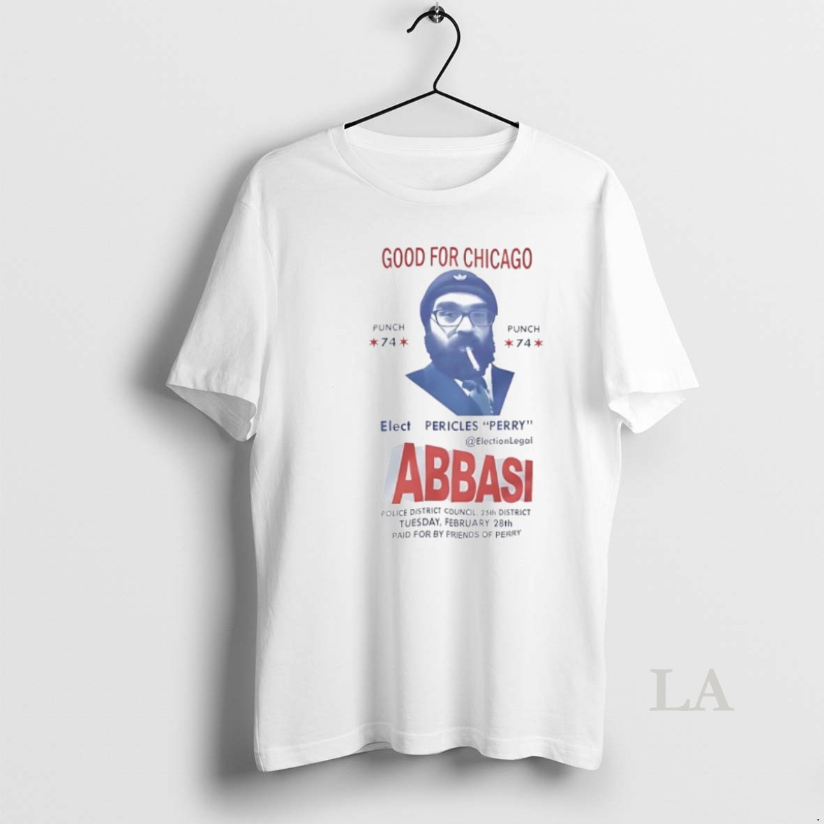 Original Good For Chicago Abbaasi Elect Pericles Perry Shirt