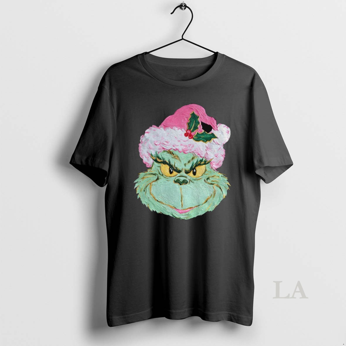 Original Grinch Brushstroke Christmas Green Monster Hand Painted Christmas Shirt