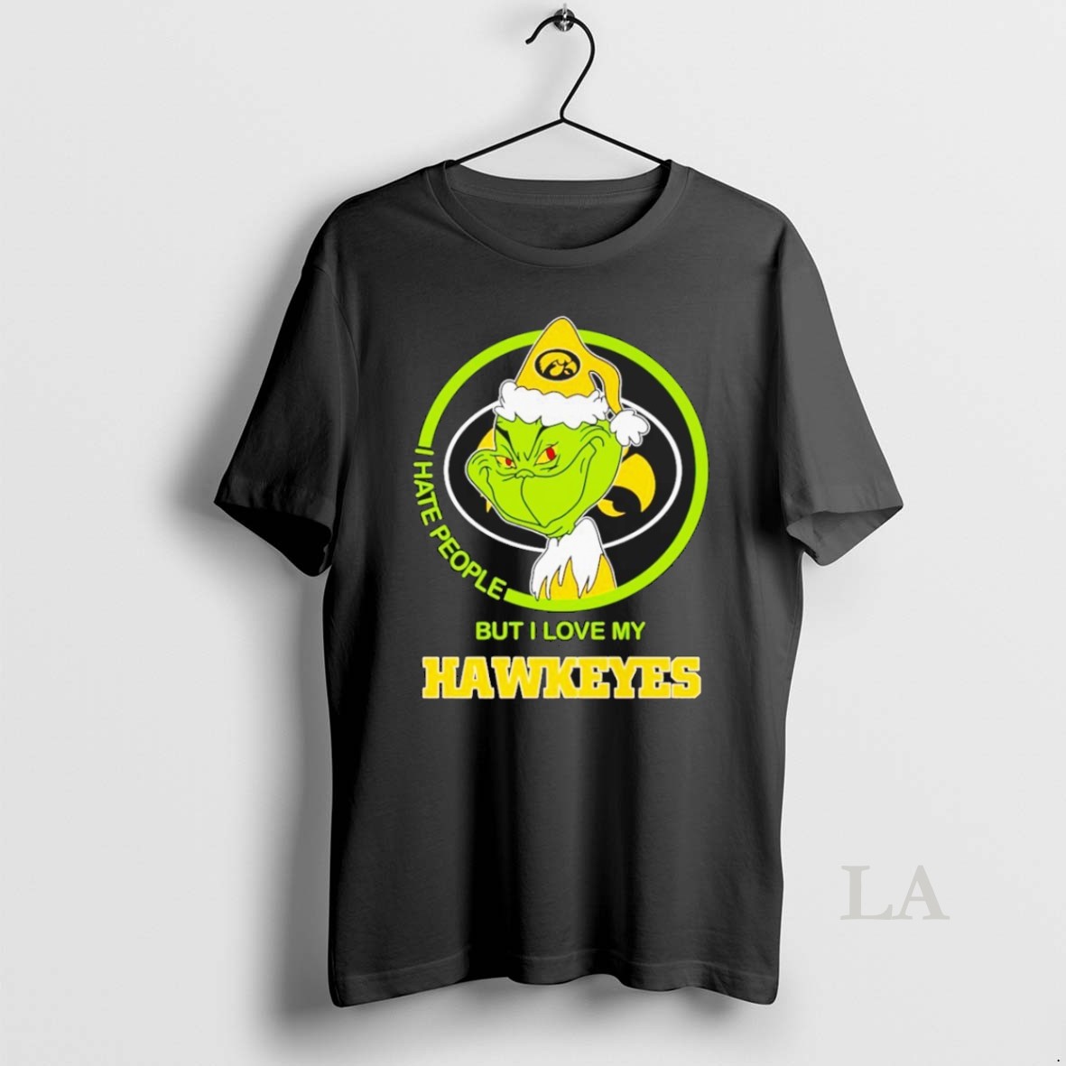 Original Grinch I Hate People But I Love My Iowa Hawkeyes Shirt
