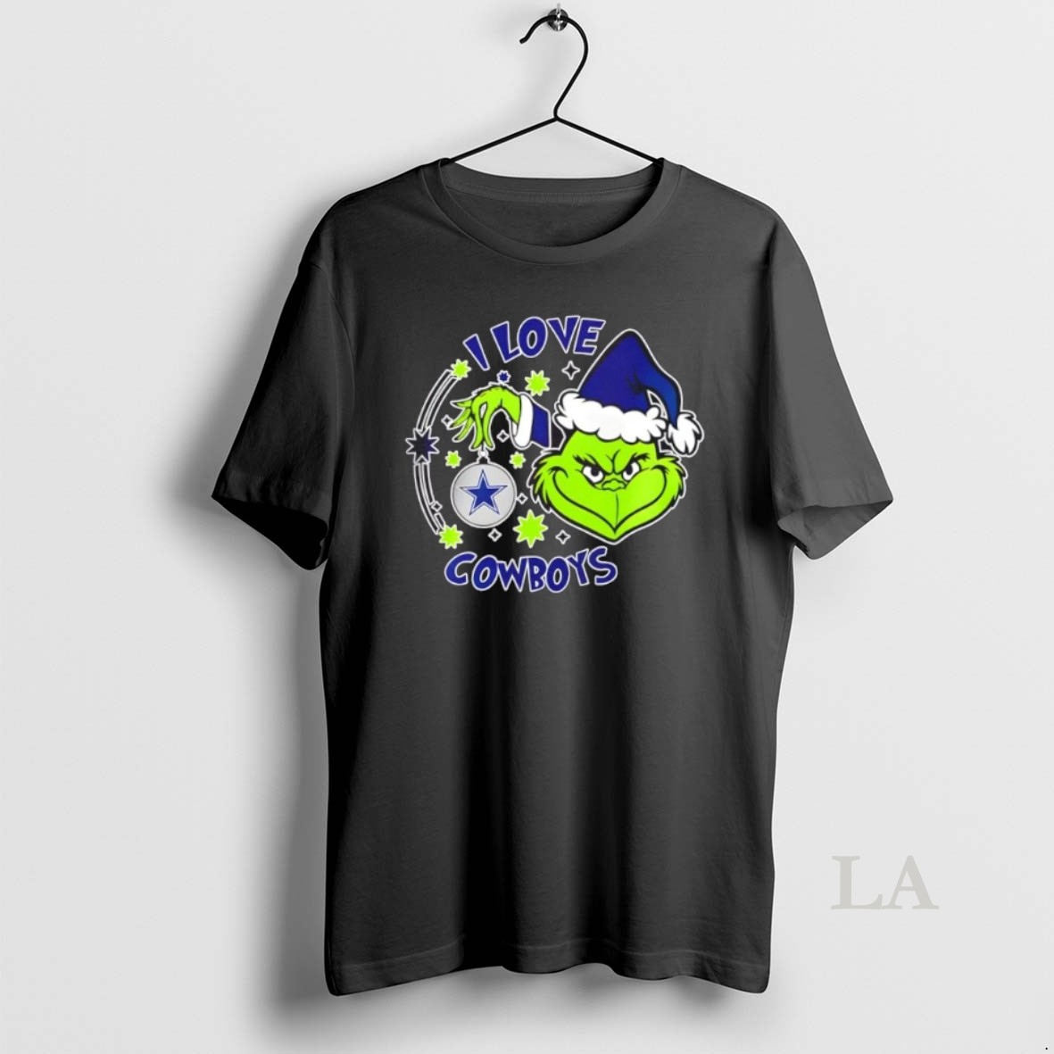 Original Grinch I Love Dallas Cowboys They Hate Us Because They Aint Us 2 Sided Shirt