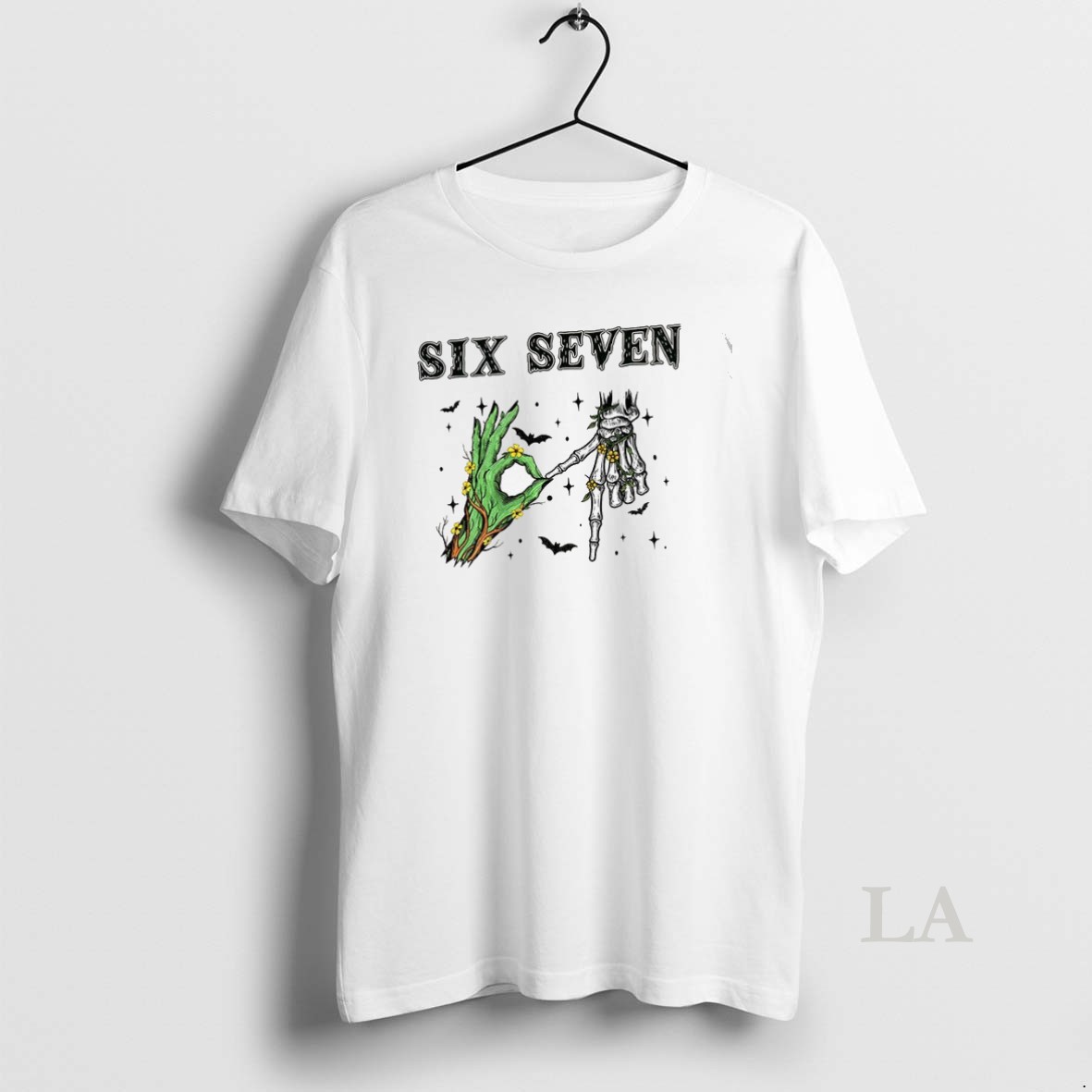 Original Grinch Skeleton Hand Six Seven Floral Halloween Shirt