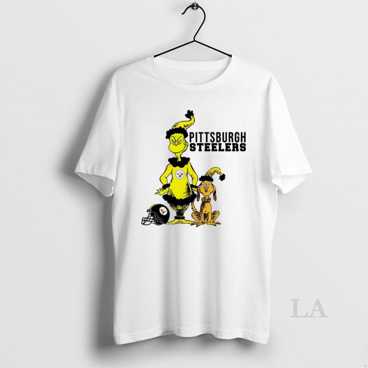 Original Grinch And Max X Pittsburgh Steelers Football Christmas Shirt