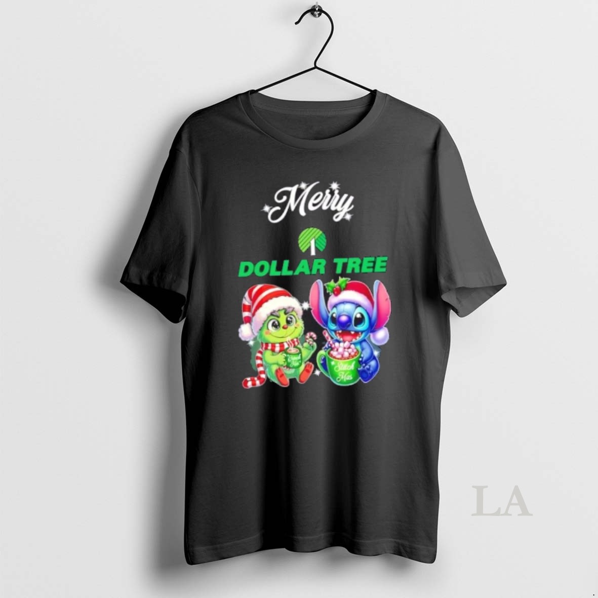 Original Grinch And Stitch X Dollar Tree Merry Christmas Shirt